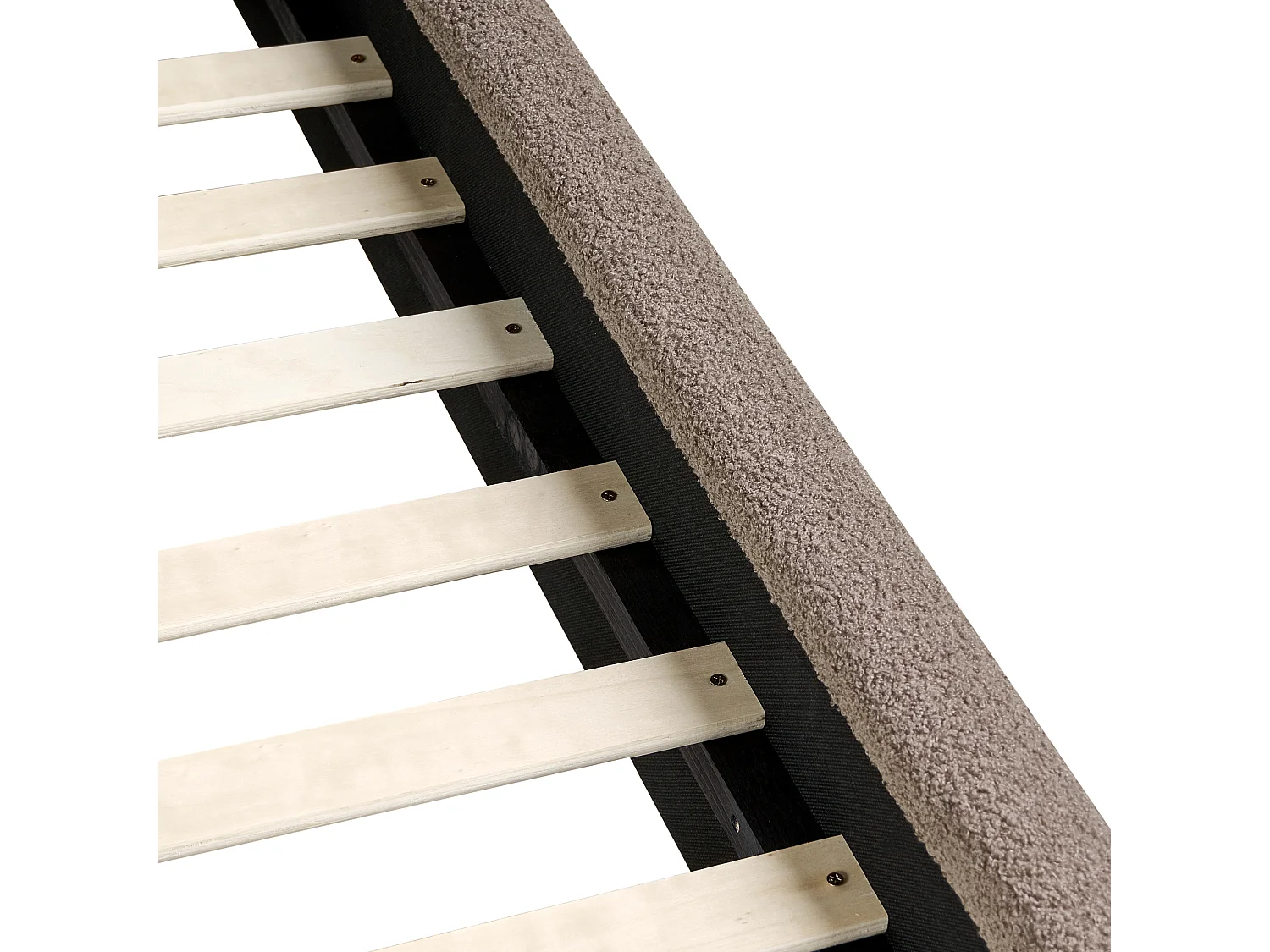 Lit avec sommier Bouclé BAJONNA 180 x 200 cm Marron