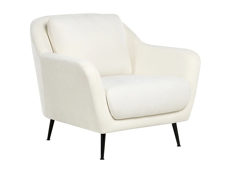 Fauteuil EIBY Tissu chenille Blanc
