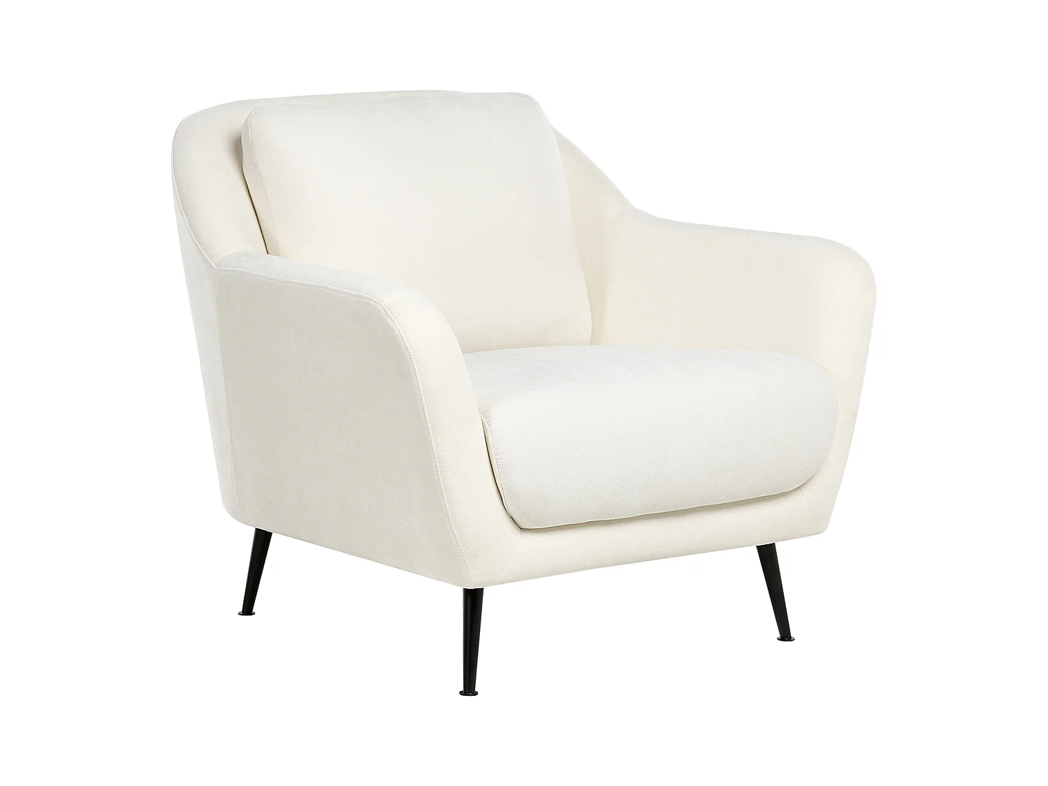 Fauteuil EIBY Tissu chenille Blanc
