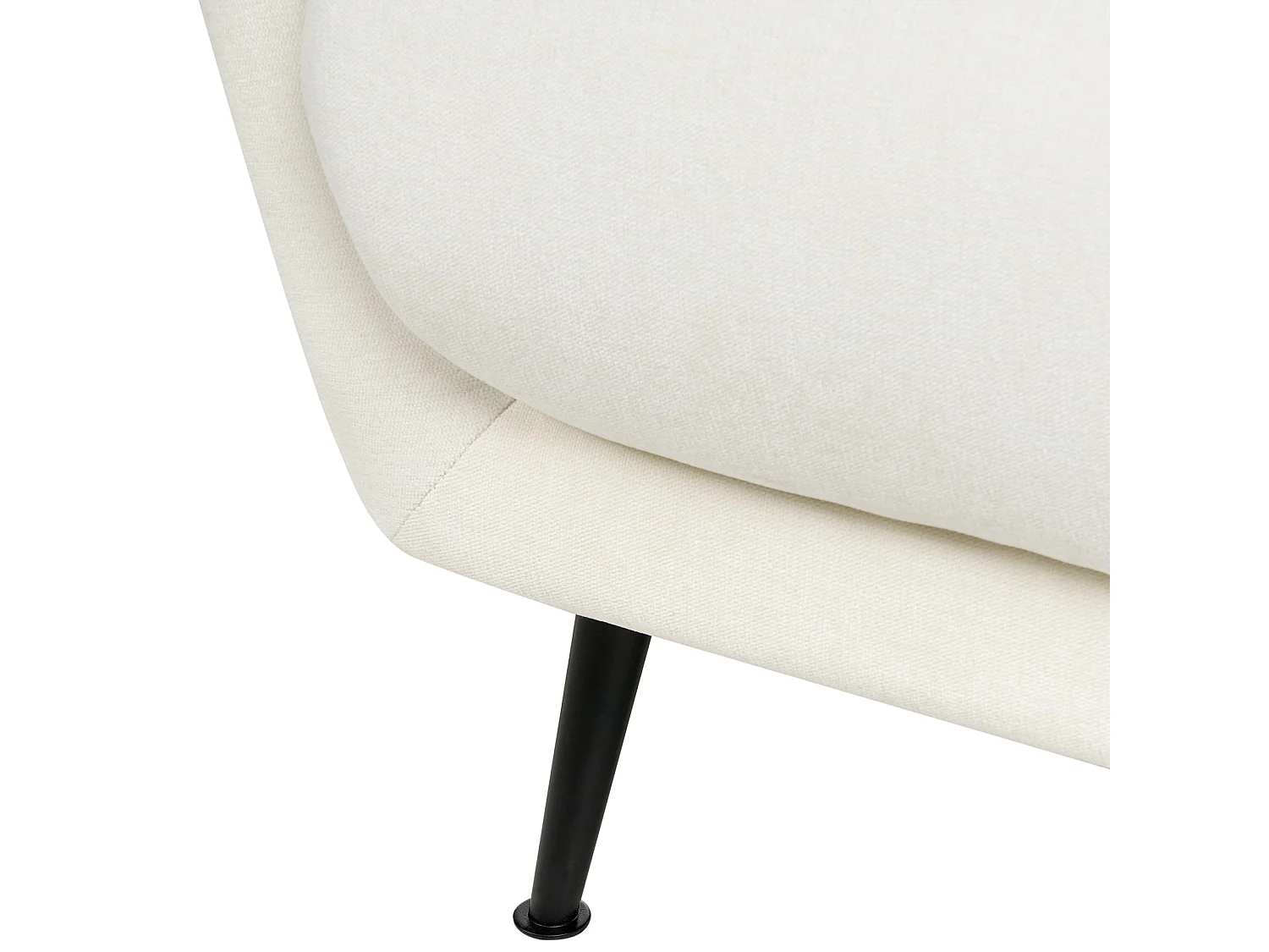 Fauteuil EIBY Tissu chenille Blanc
