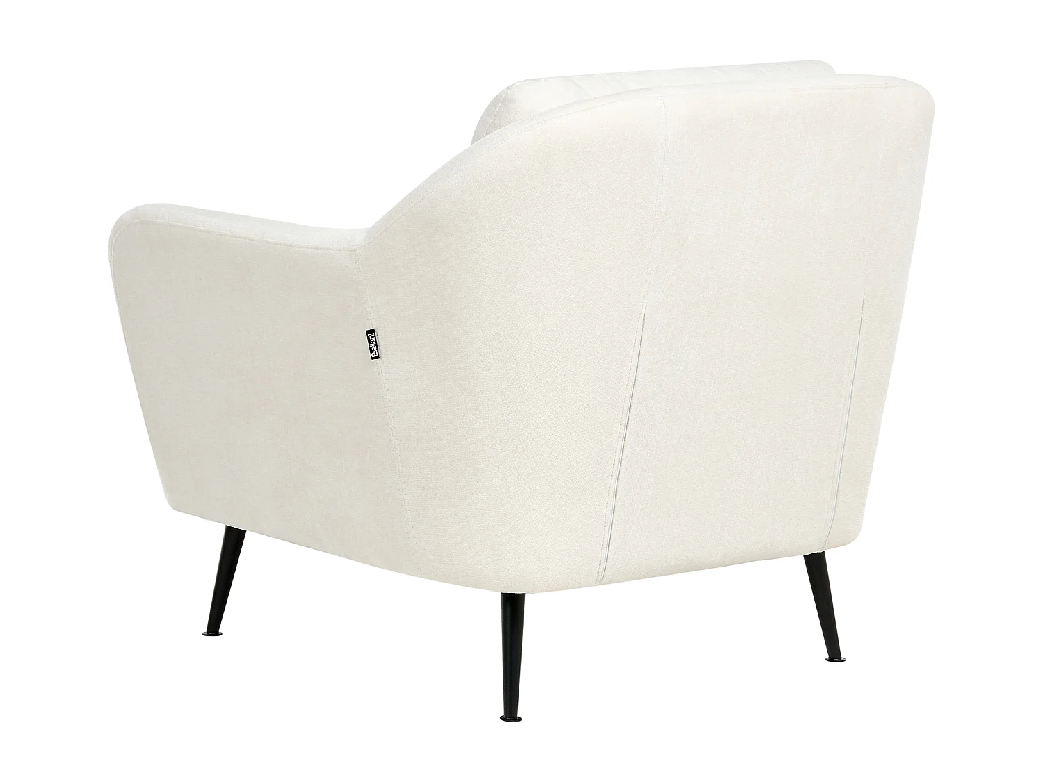 Fauteuil EIBY Tissu chenille Blanc