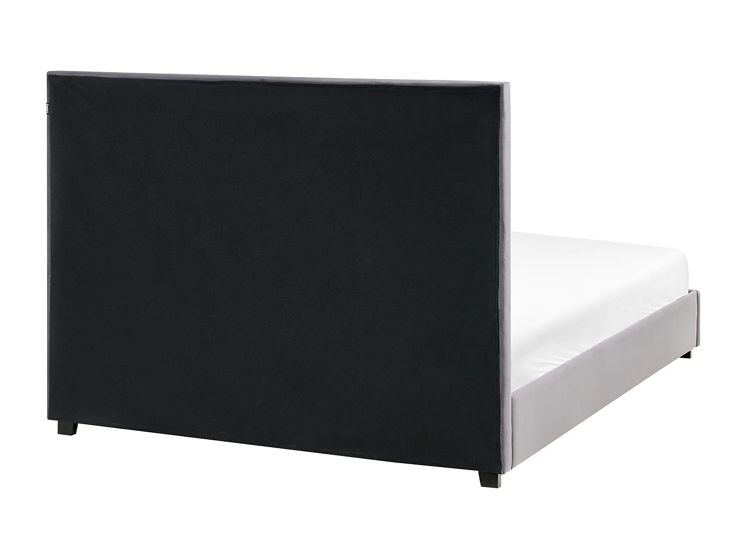 Lit avec sommier Velours ROUEN 140 x 200 cm Gris foncé