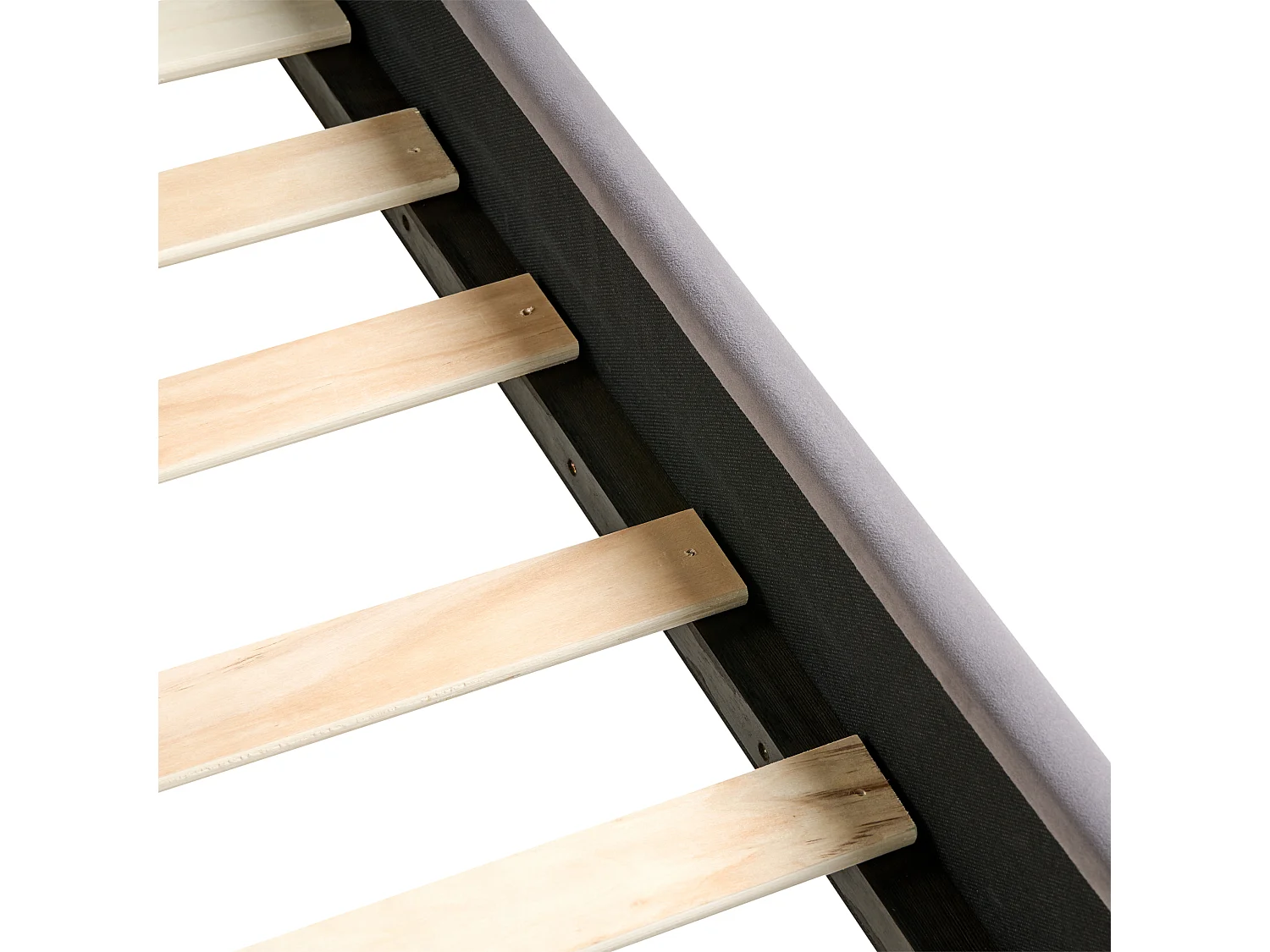 Lit avec sommier Velours ROUEN 140 x 200 cm Gris foncé