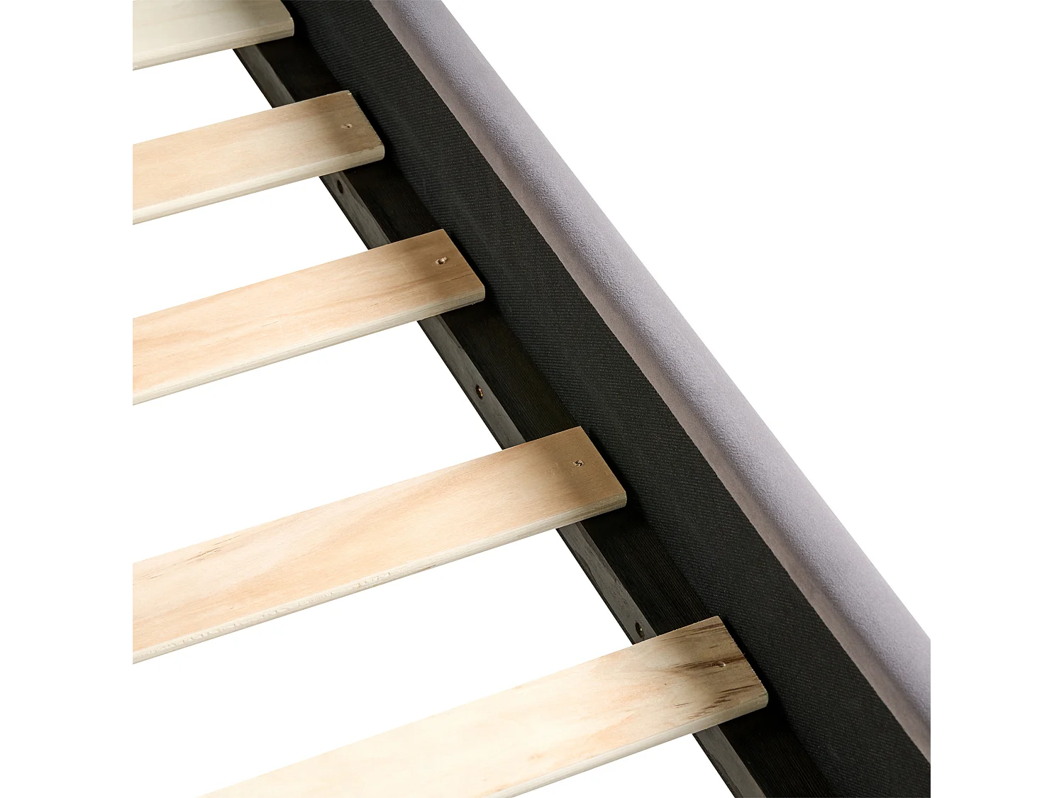 Lit avec sommier Velours ROUEN 140 x 200 cm Gris foncé