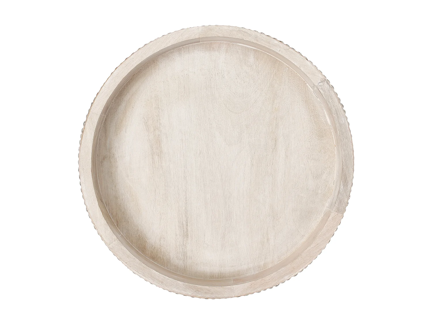 Lot de 2 plateaux de service MANSOURA Bois de manguier Marron clair