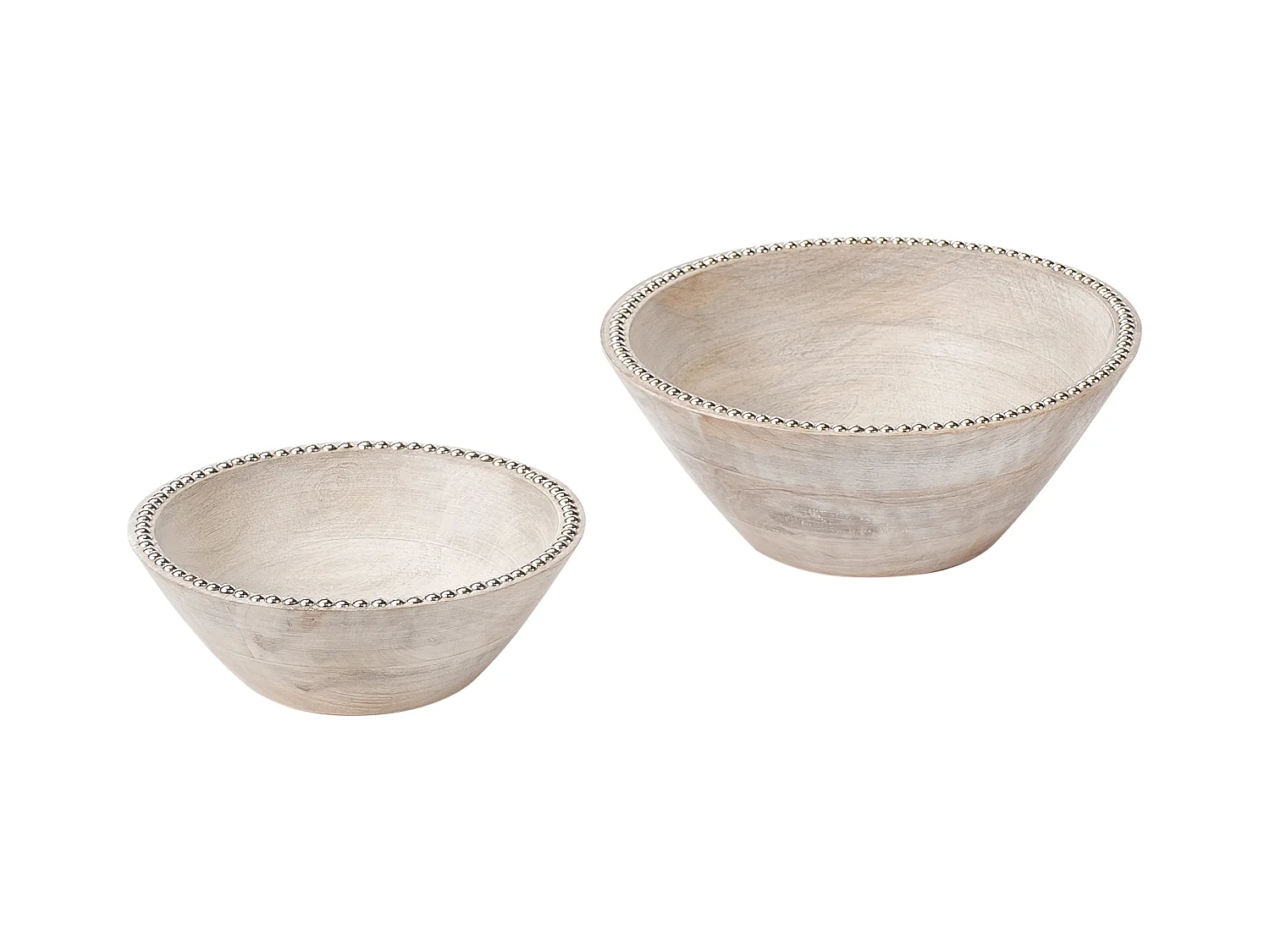 Lot de 2 bols décoratifs LUXOR Bois de manguier Marron clair