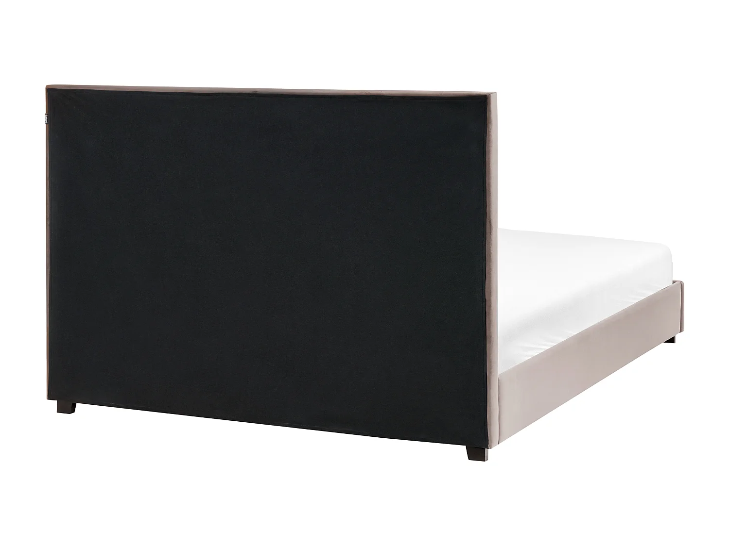 Lit avec sommier Velours ROUEN 160 x 200 cm Taupe