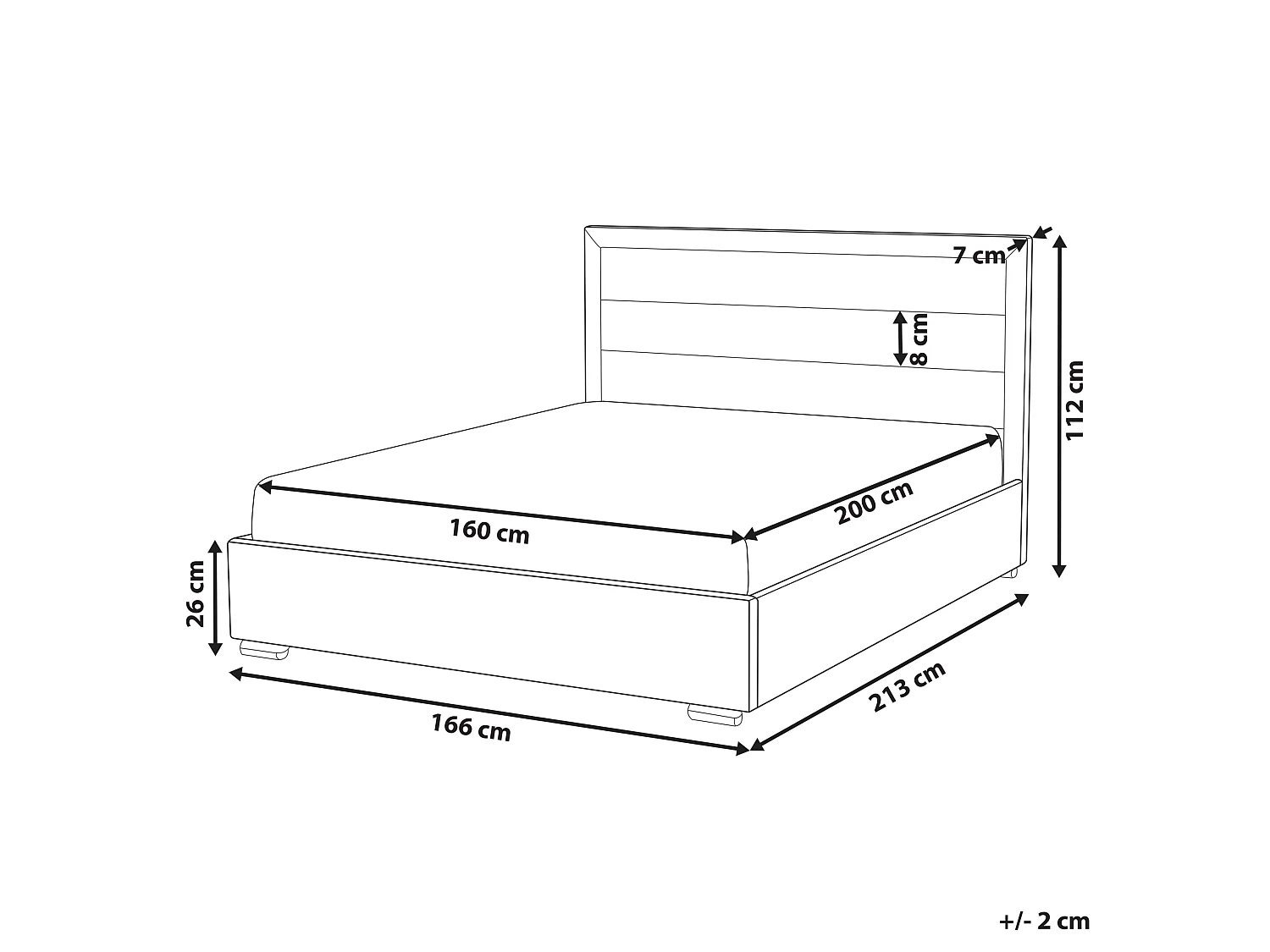 Bed Velvet ROUEN 160 x 200 cm (EU King Size) Taupe
