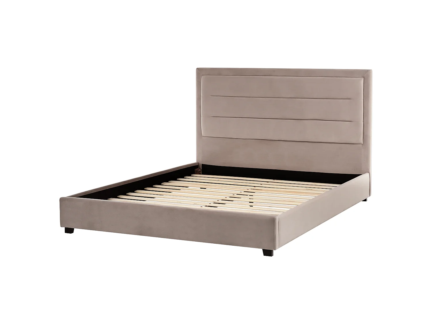 Bed Velvet ROUEN 160 x 200 cm (EU King Size) Taupe