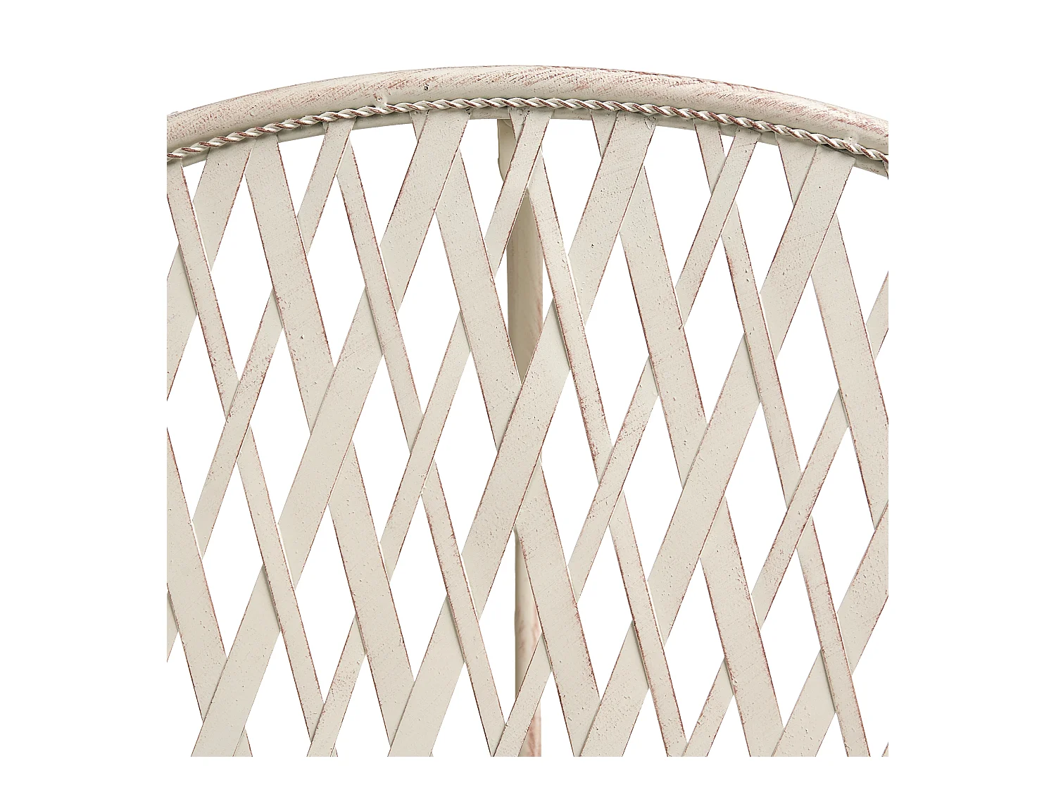 Table bistrot YAVIZA 80 cm 36 cm Métal Beige clair