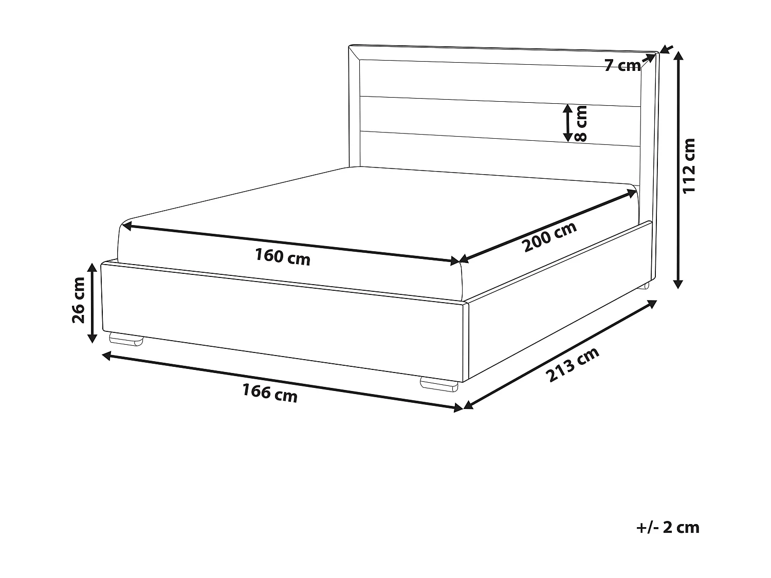 Lit avec sommier Velours ROUEN 160 x 200 cm Gris foncé