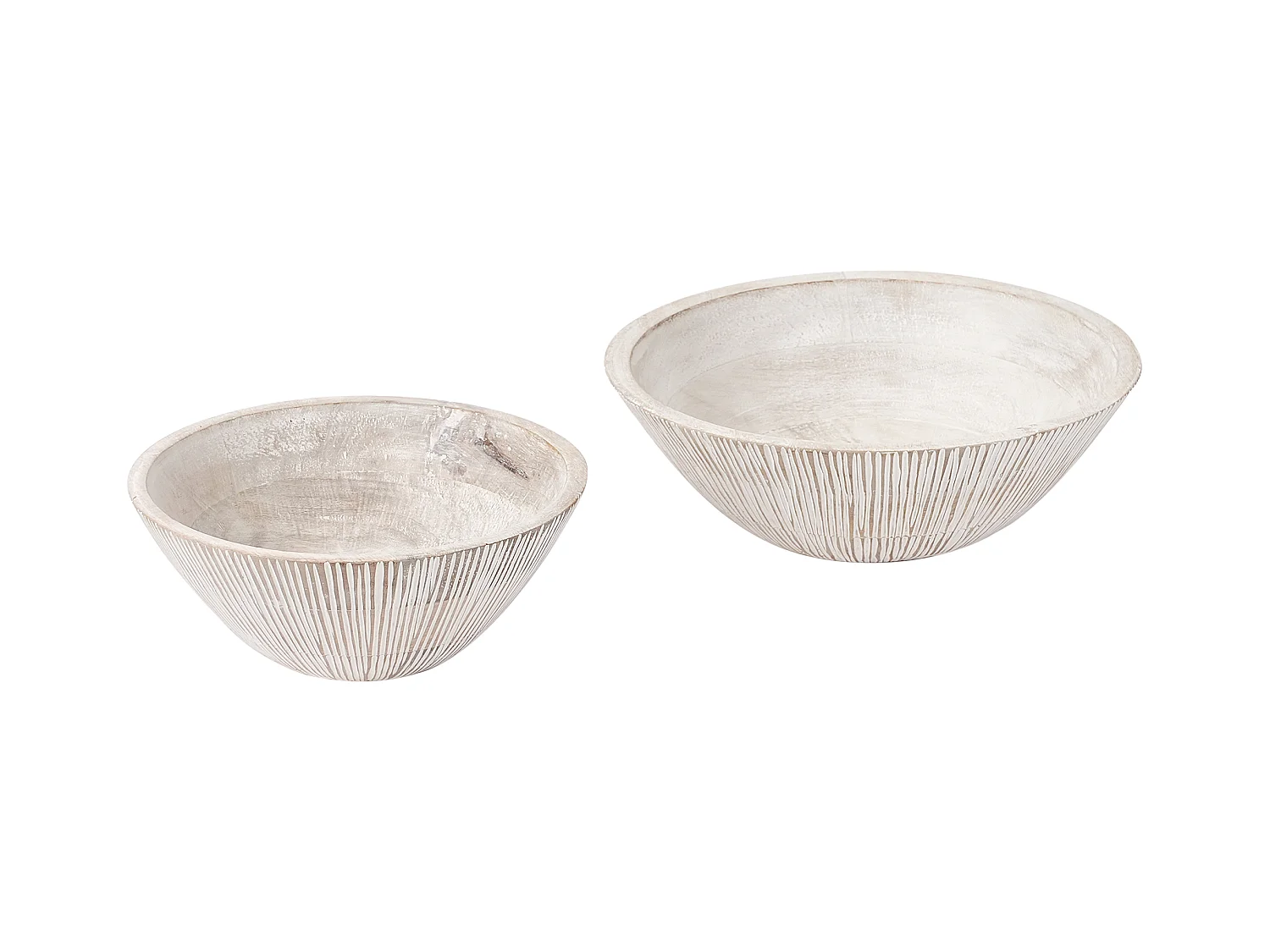 Lot de 2 bols décoratifs SIWA Bois de manguier Marron clair