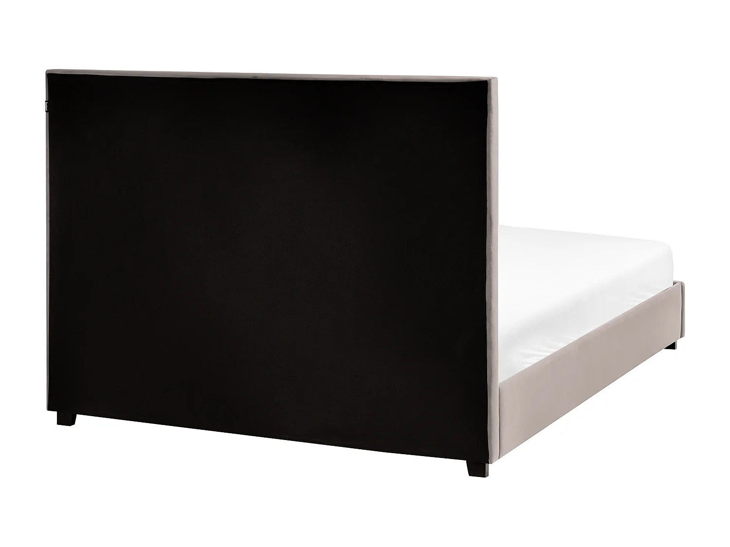 Lit avec sommier Velours ROUEN 140 x 200 cm Taupe