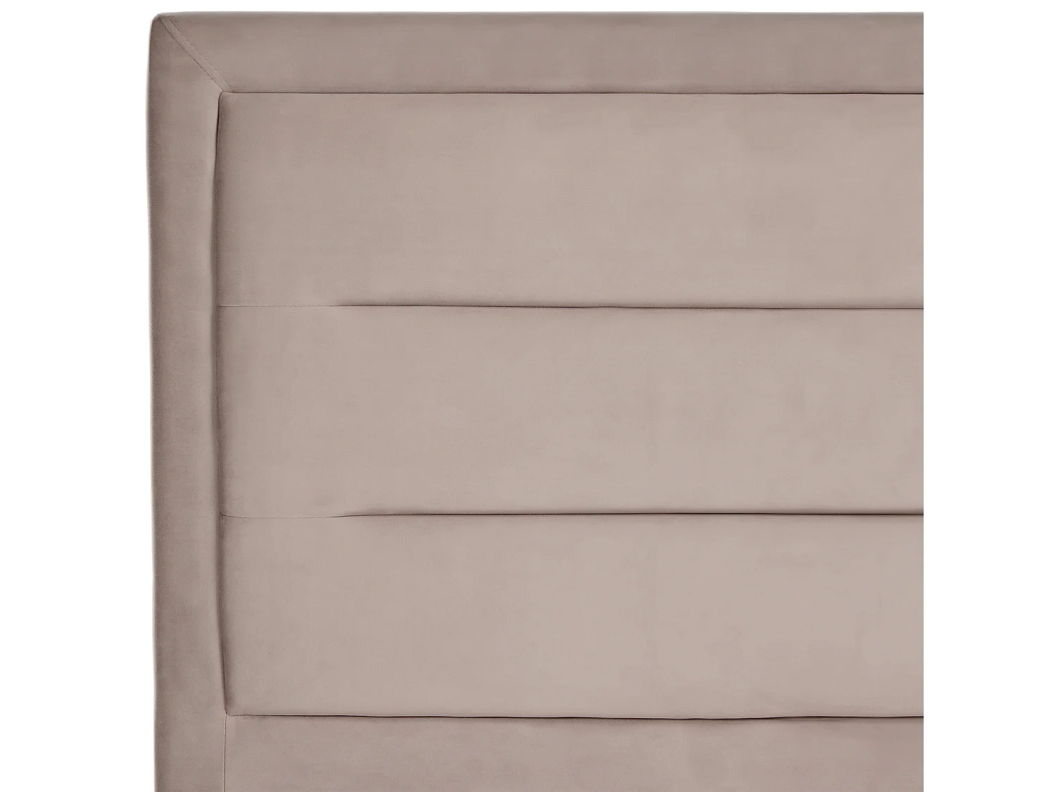 Lit avec sommier Velours ROUEN 140 x 200 cm Taupe