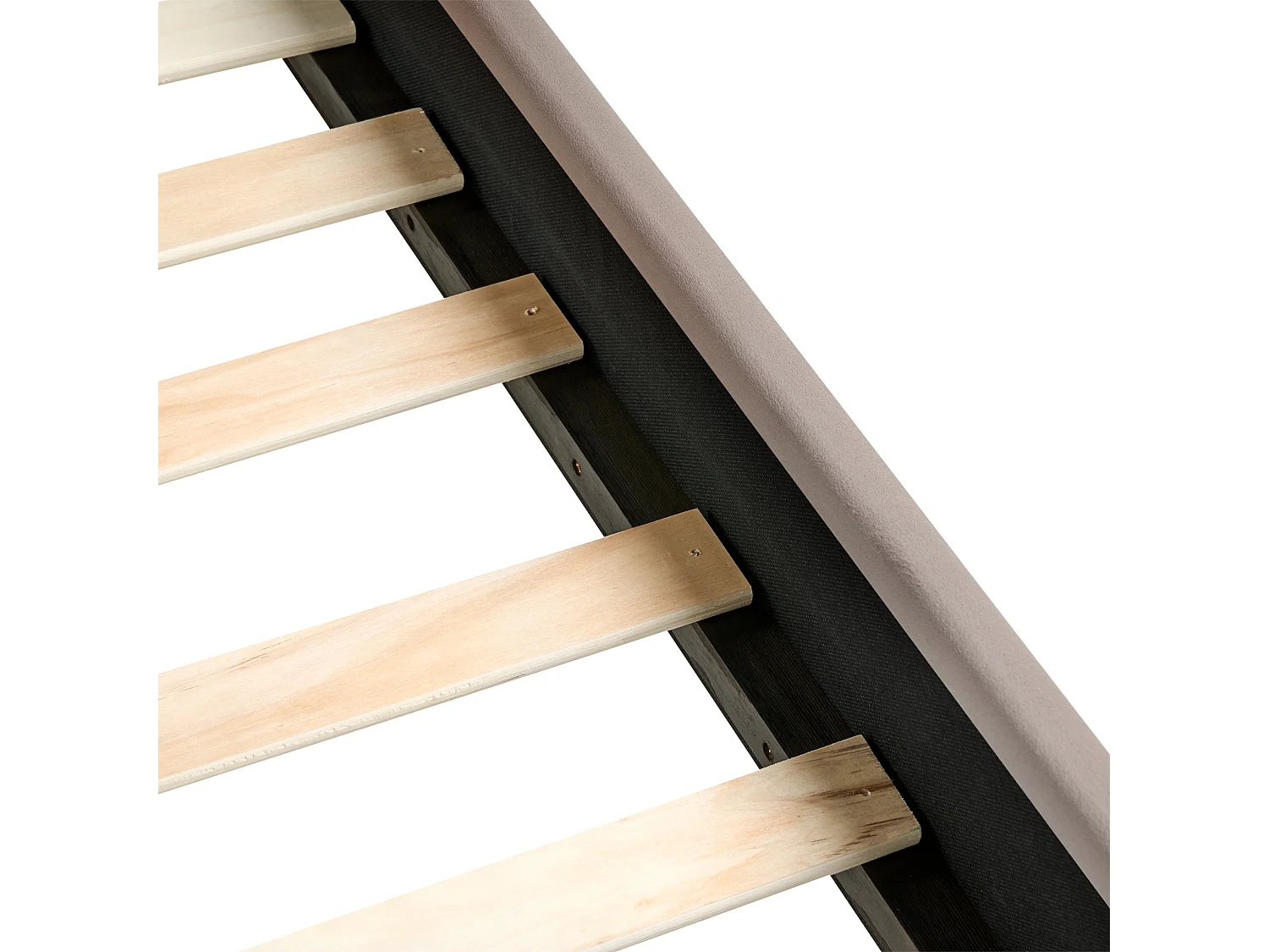 Lit avec sommier Velours ROUEN 140 x 200 cm Taupe