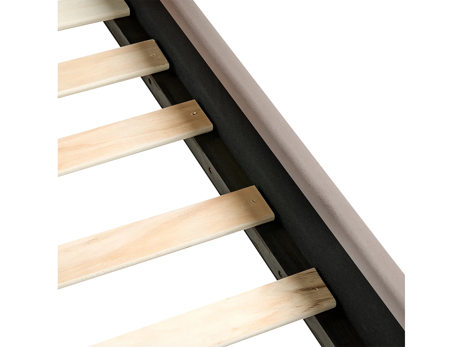 Lit avec sommier Velours ROUEN 140 x 200 cm Taupe