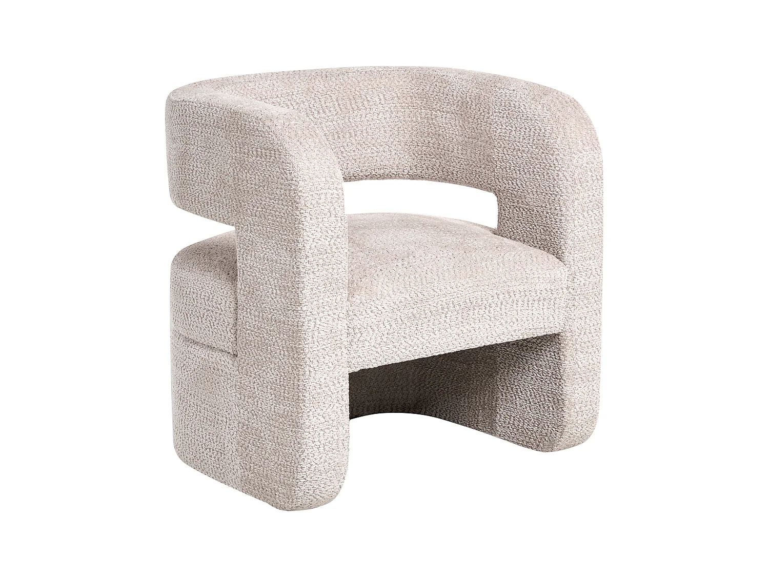Fauteuil VIDSEL Tissu chenille Beige