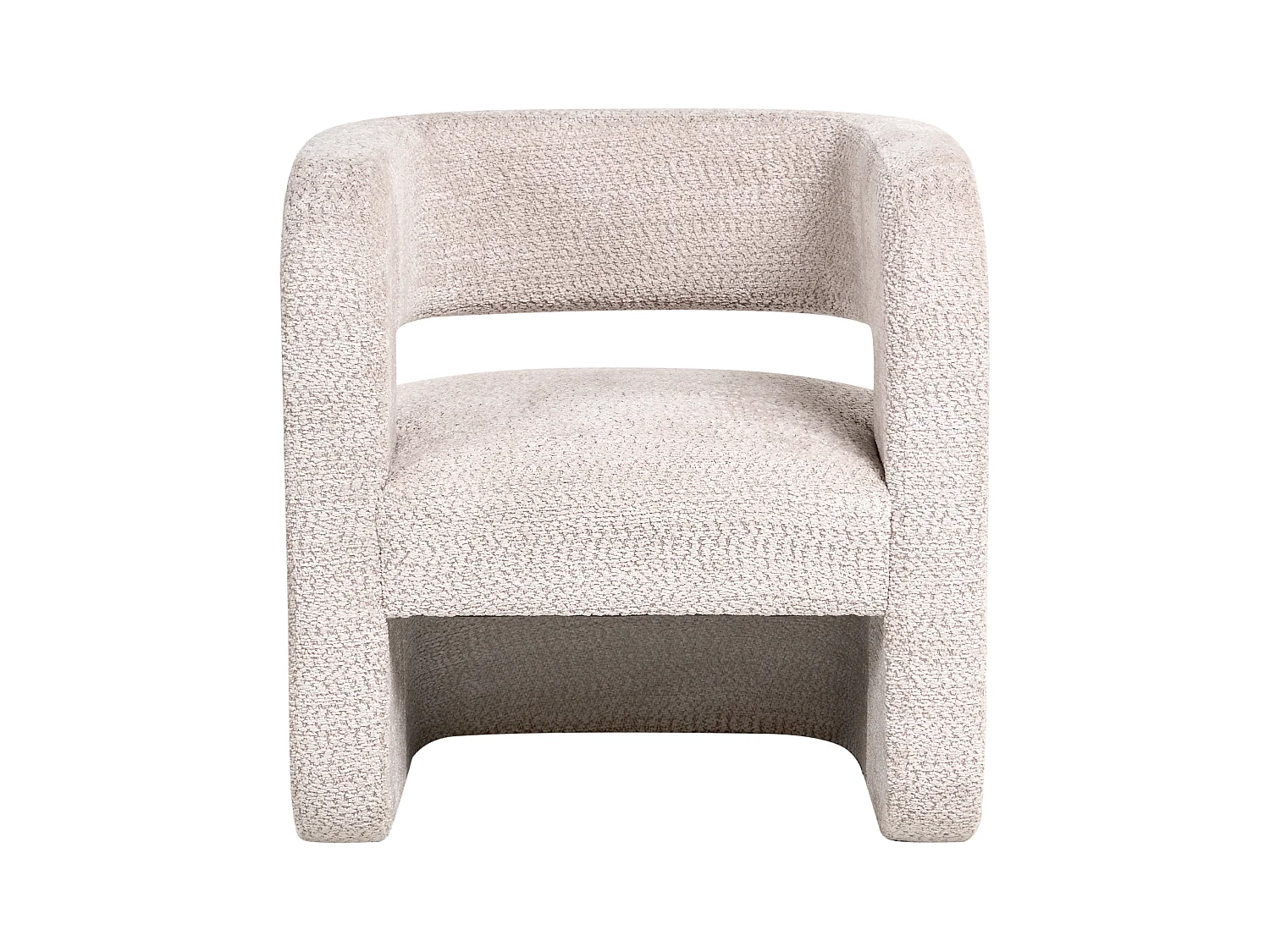Fauteuil VIDSEL Tissu chenille Beige