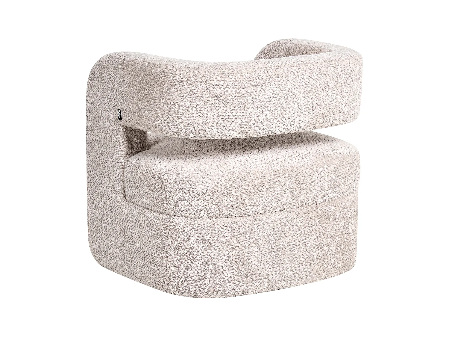 Fauteuil VIDSEL Tissu chenille Beige