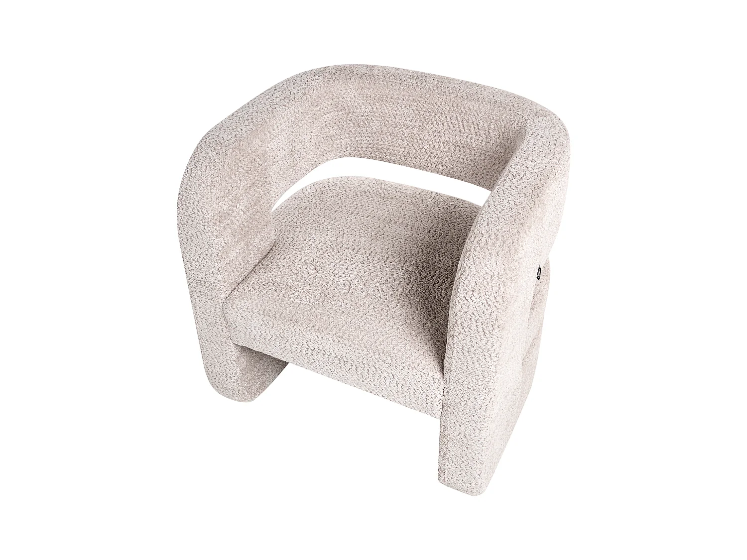 Fauteuil VIDSEL Tissu chenille Beige