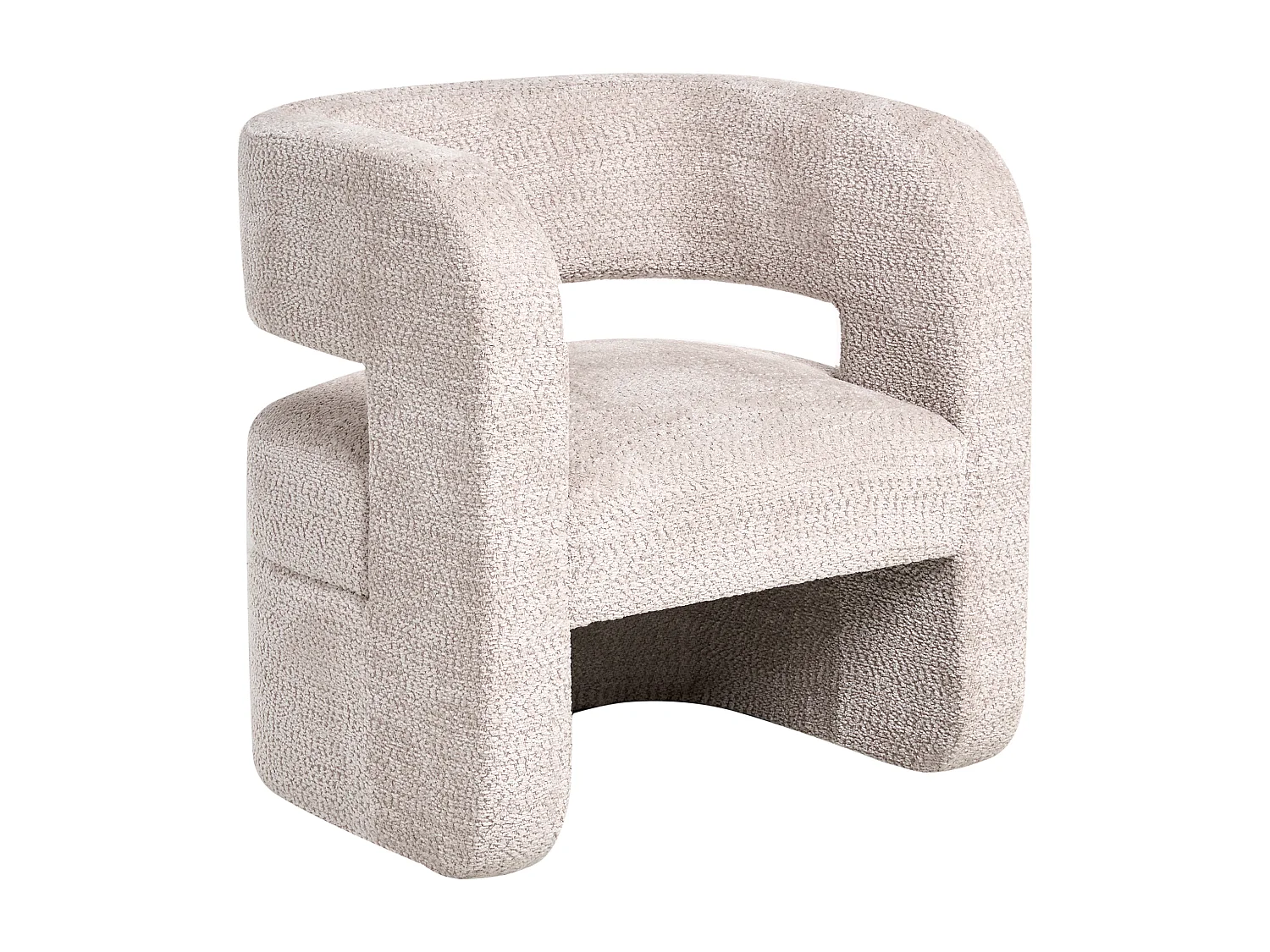 Fauteuil VIDSEL Tissu chenille Beige