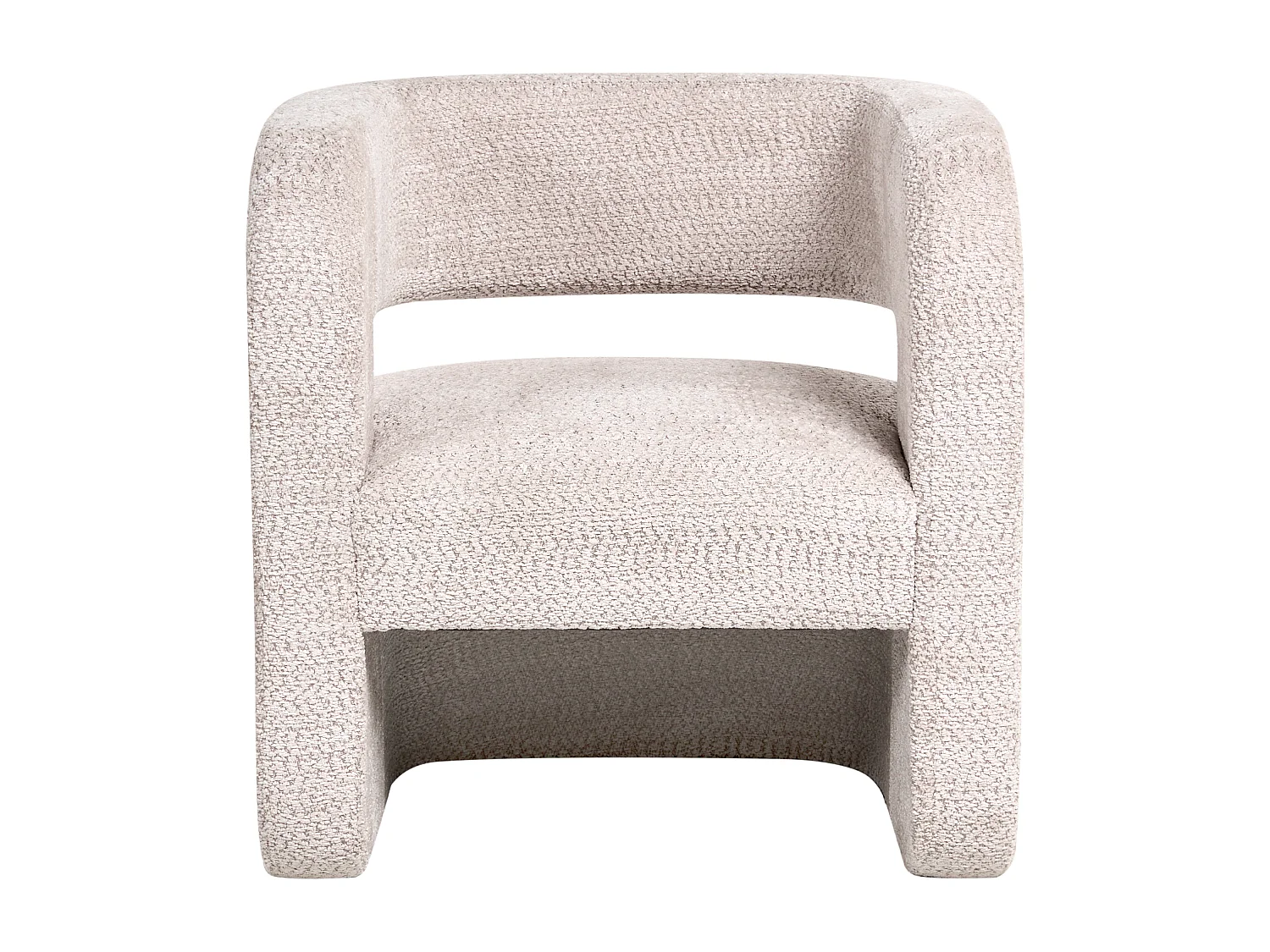 Fauteuil VIDSEL Tissu chenille Beige