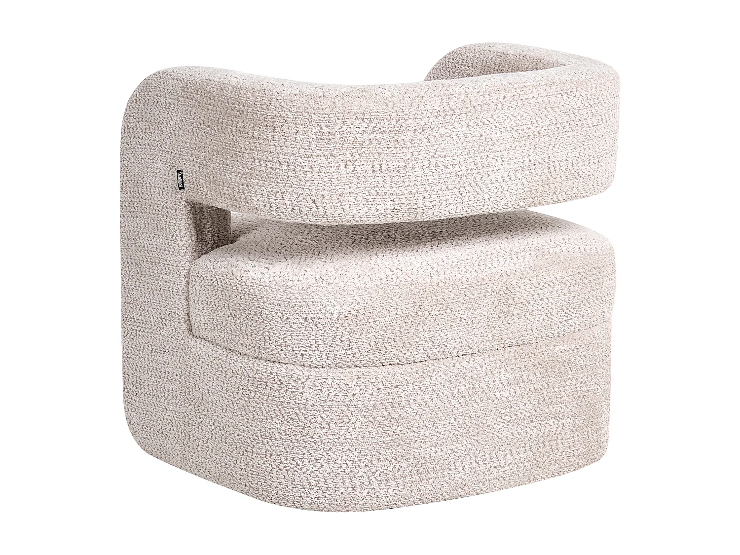 Fauteuil VIDSEL Tissu chenille Beige