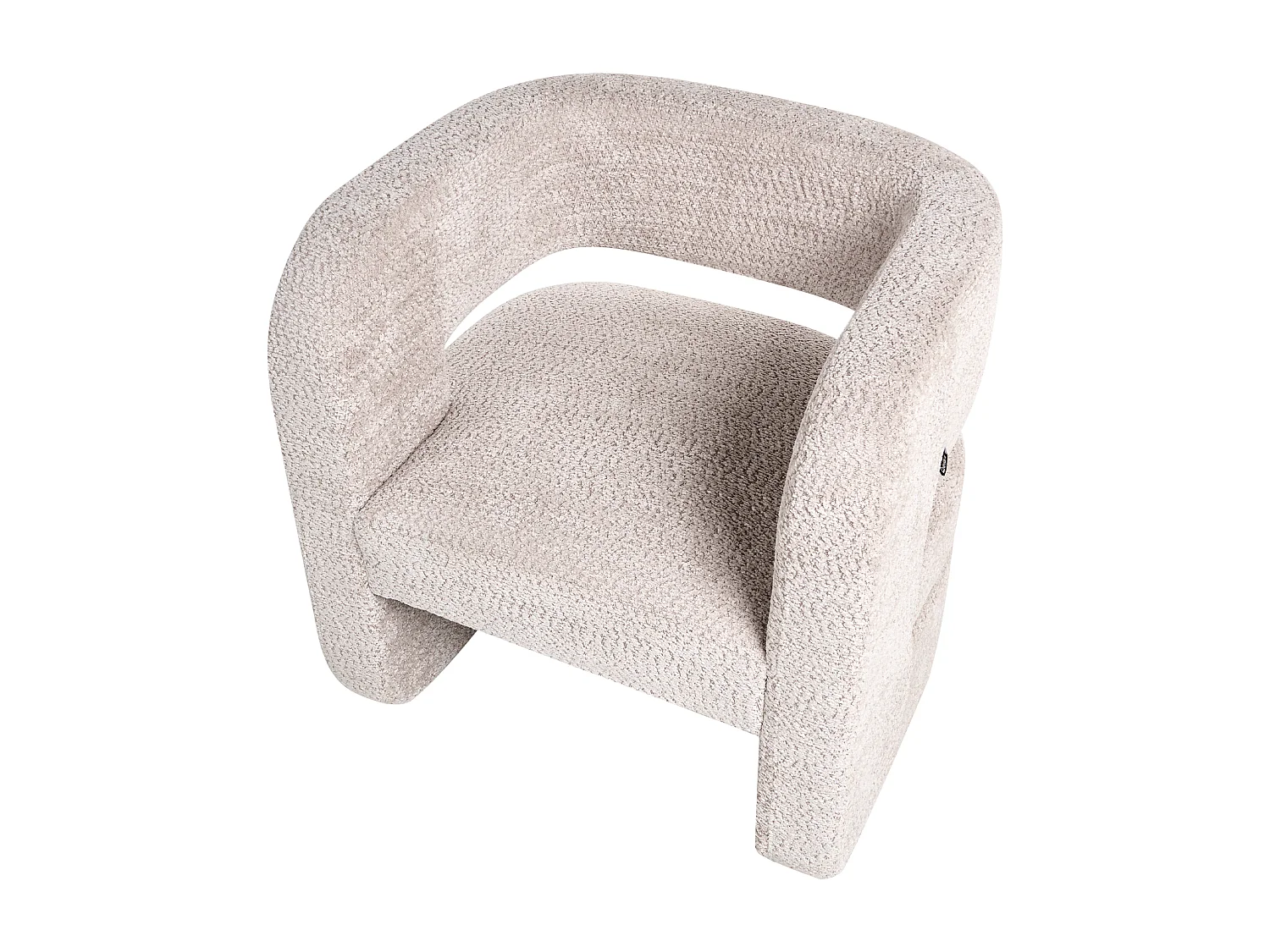Fauteuil VIDSEL Tissu chenille Beige
