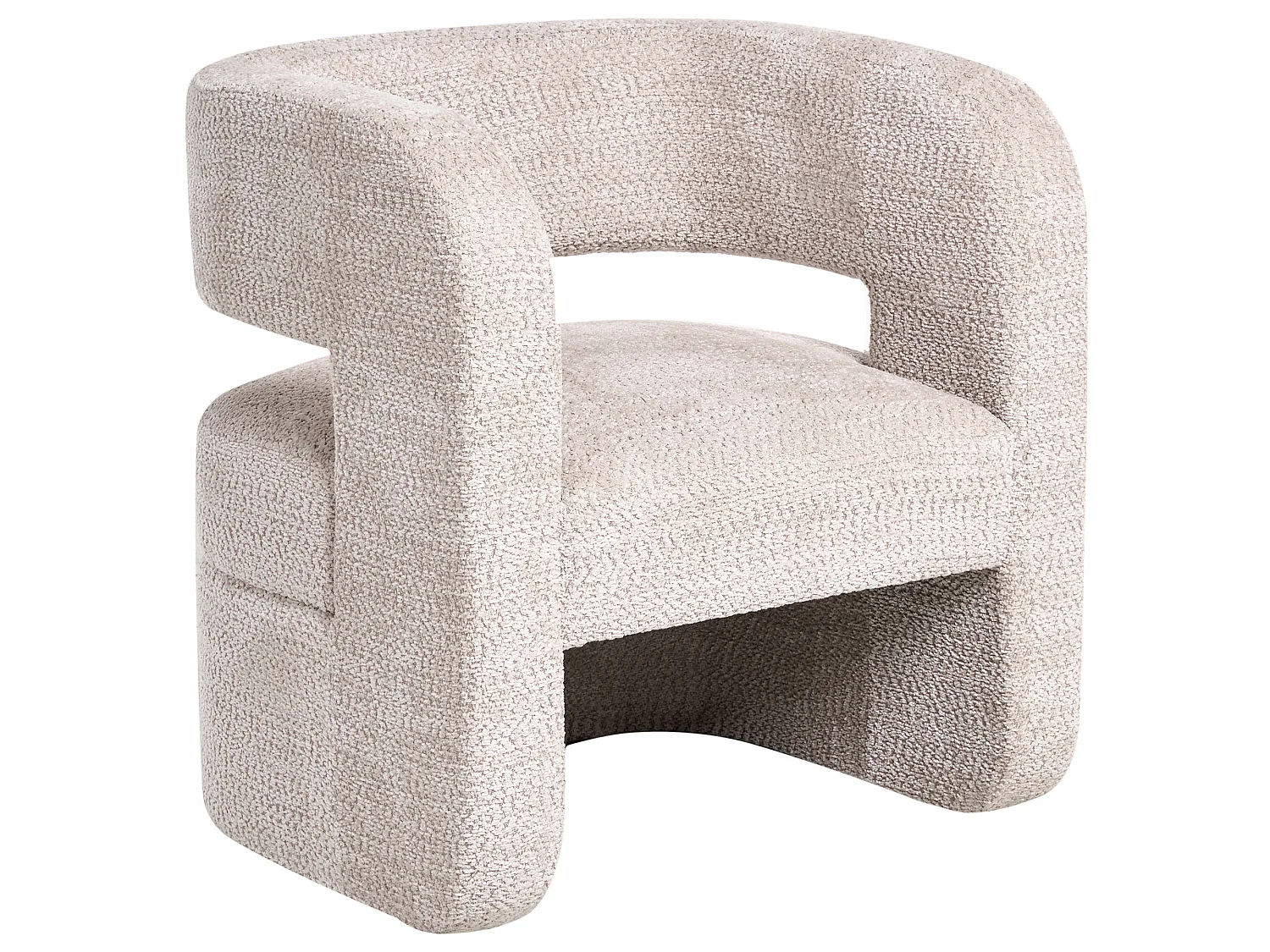 Fauteuil VIDSEL Tissu chenille Beige