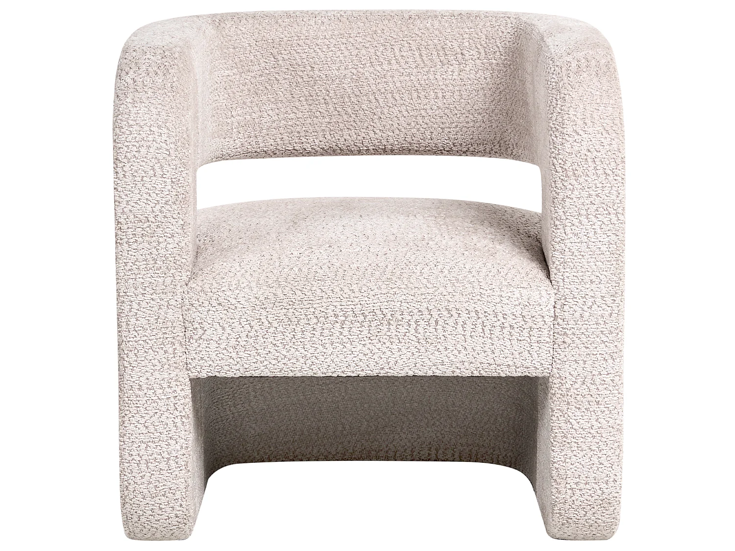 Fauteuil VIDSEL Tissu chenille Beige