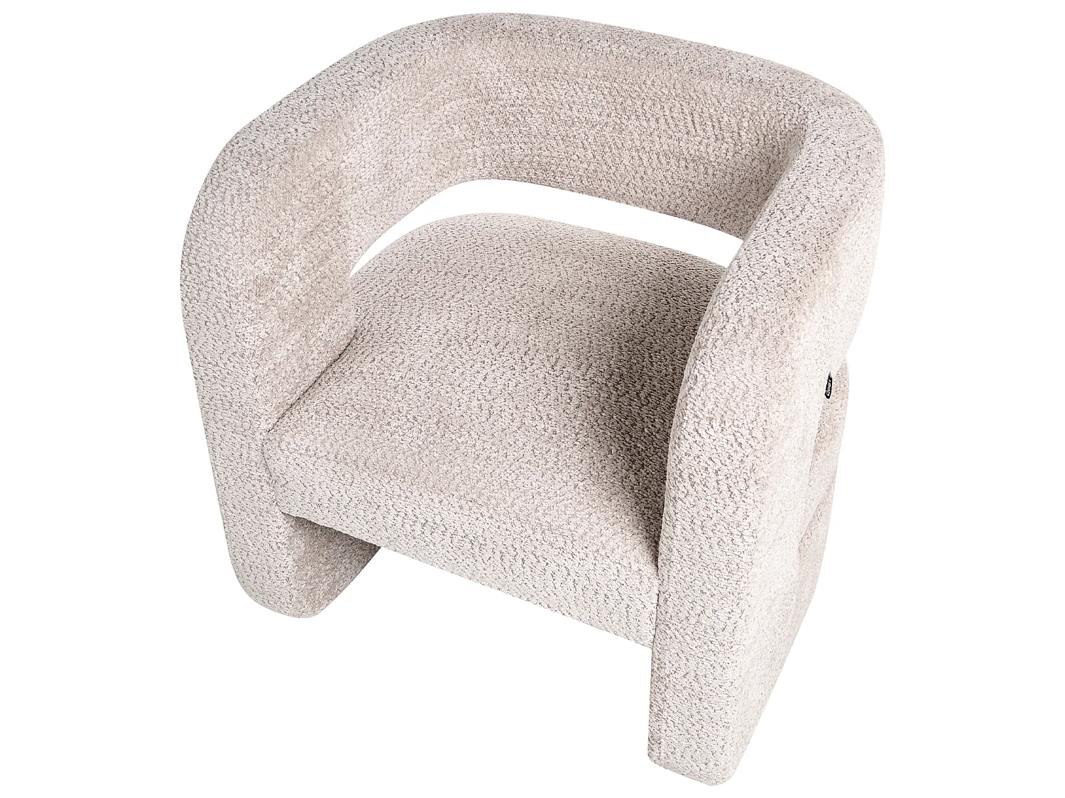 Fauteuil VIDSEL Tissu chenille Beige
