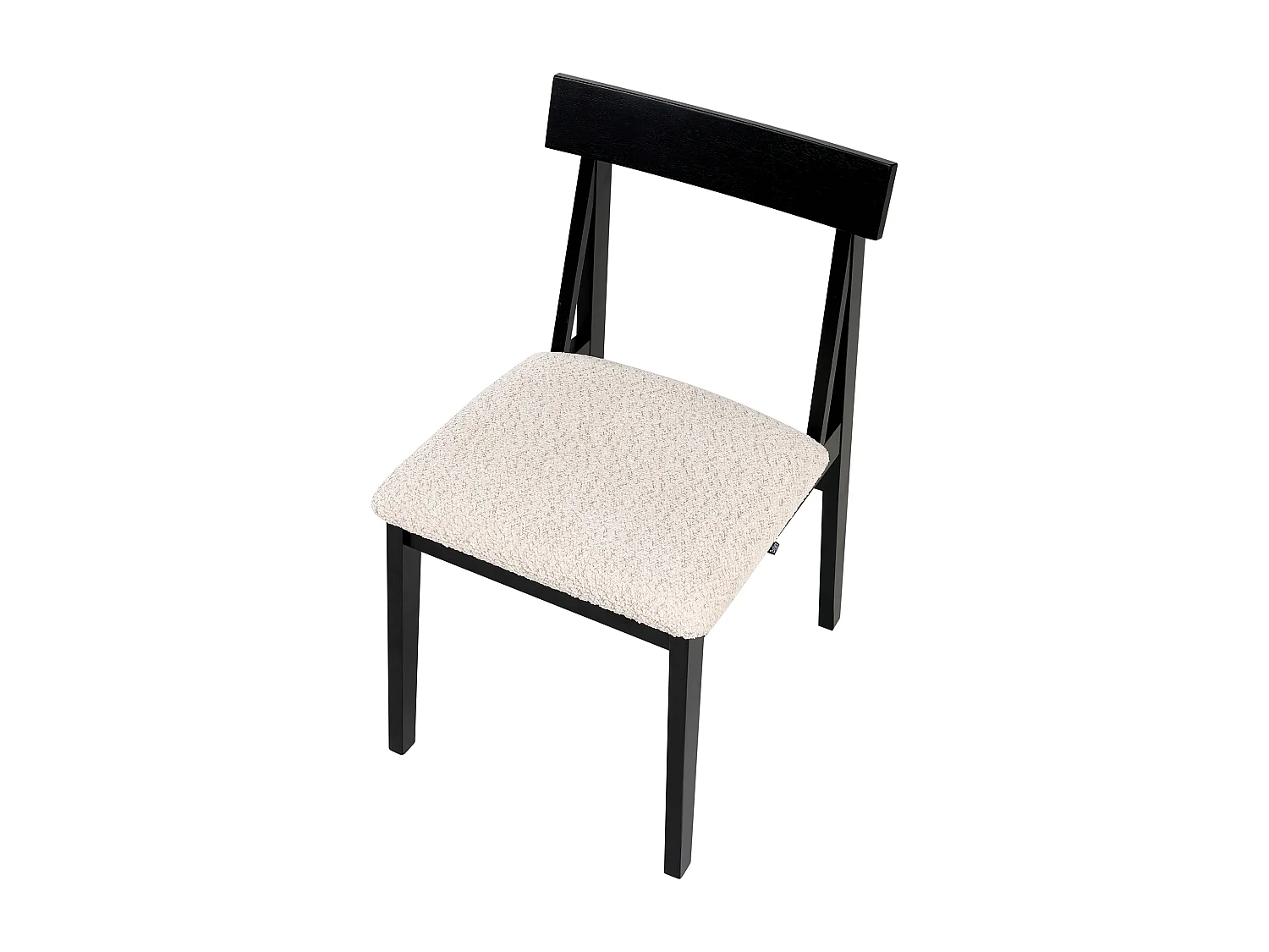 Lot de 2 chaises de salle à manger ISLE Bois Noir/beige
