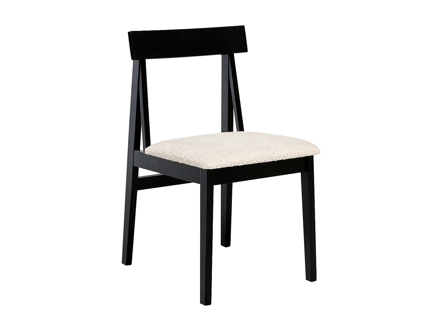 Lot de 2 chaises de salle à manger ISLE Bois Noir/beige