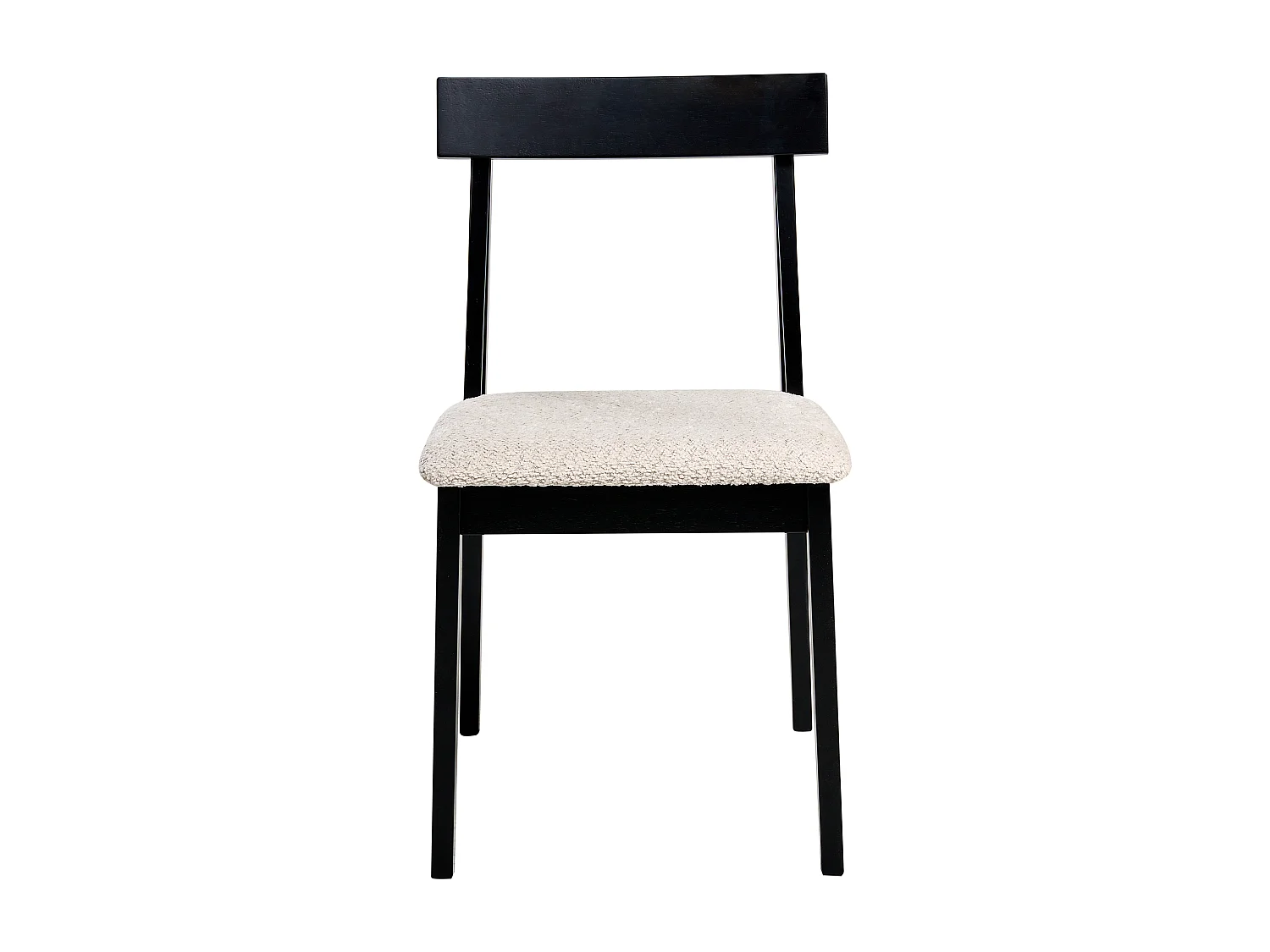 Lot de 2 chaises de salle à manger ISLE Bois Noir/beige