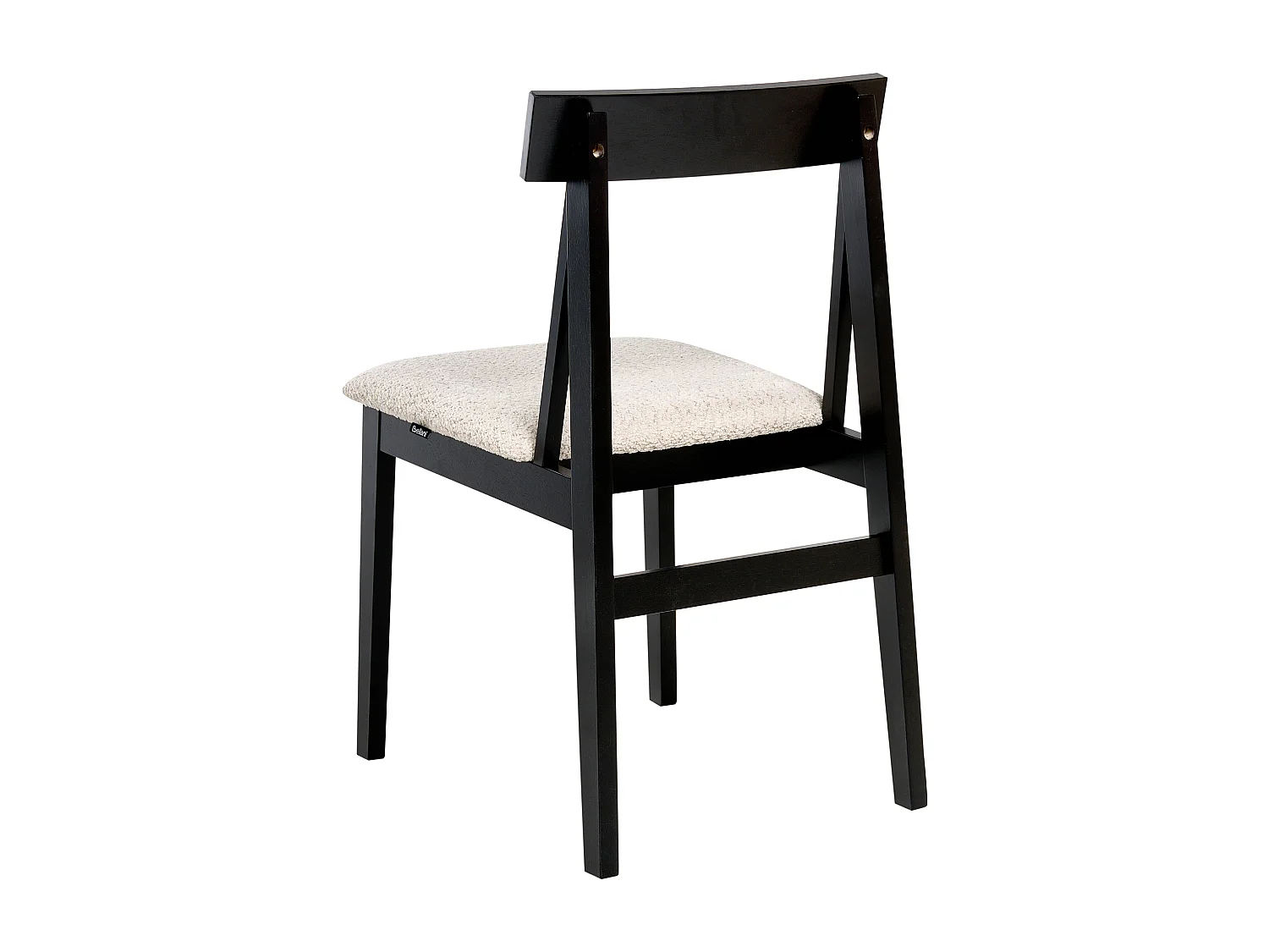 Lot de 2 chaises de salle à manger ISLE Bois Noir/beige