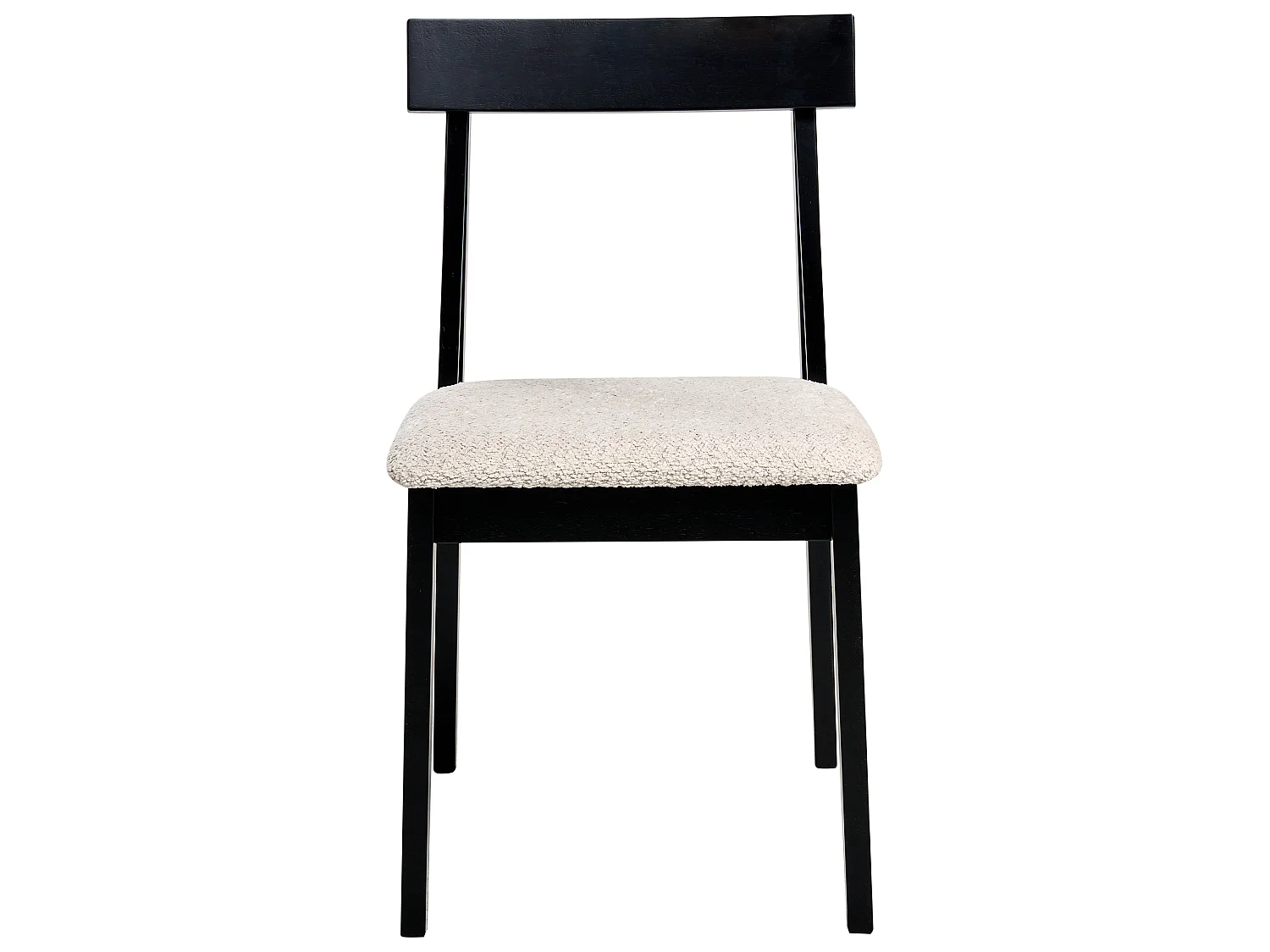 Set of 2 Dining Chairs ISLE Wood Black/ Beige