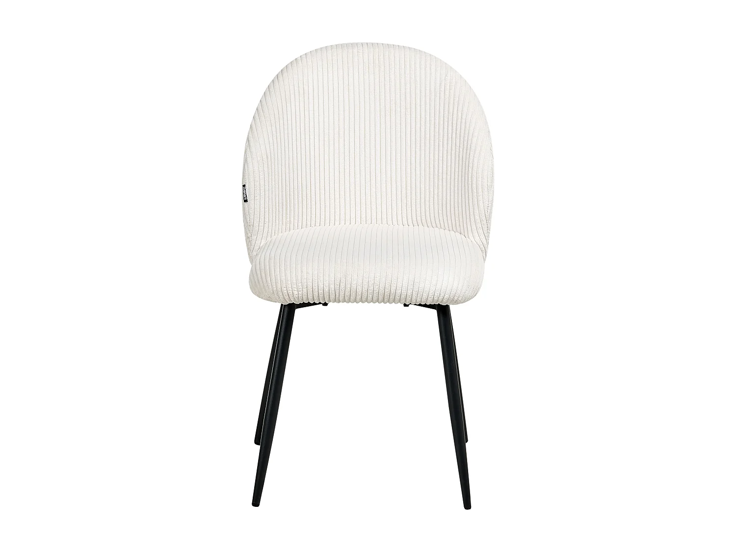 Lot de 2 chaises de salle à manger ELOY Velours côtelé Blanc cassé