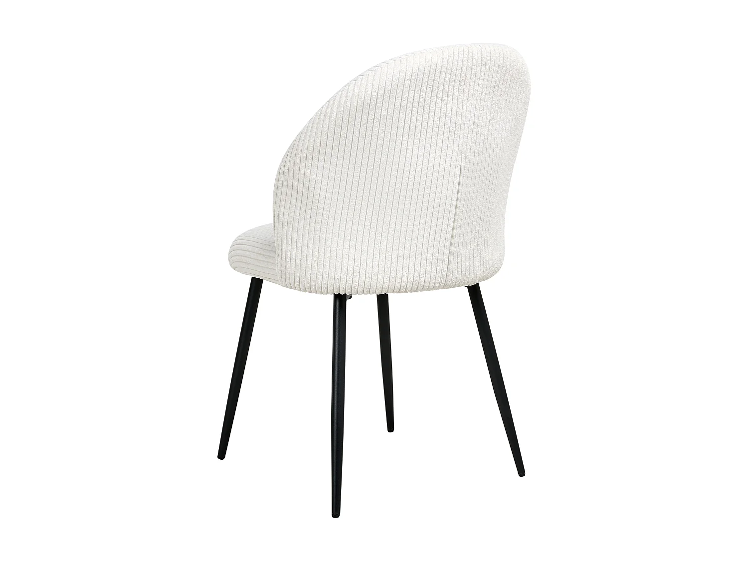 Lot de 2 chaises de salle à manger ELOY Velours côtelé Blanc cassé