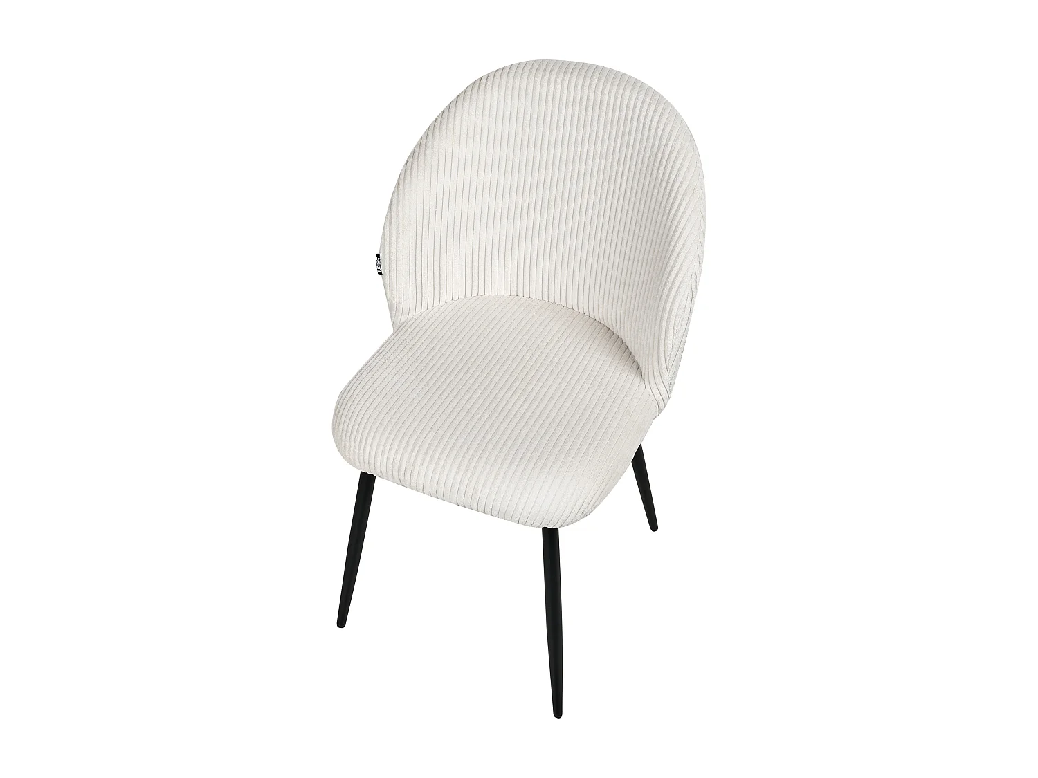 Lot de 2 chaises de salle à manger ELOY Velours côtelé Blanc cassé