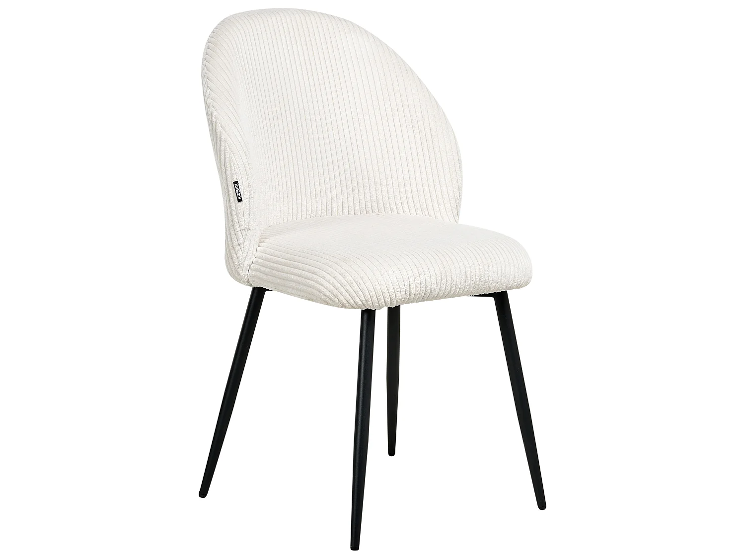 Set of 2 Dining Chairs ELOY Corduroy Off-White
