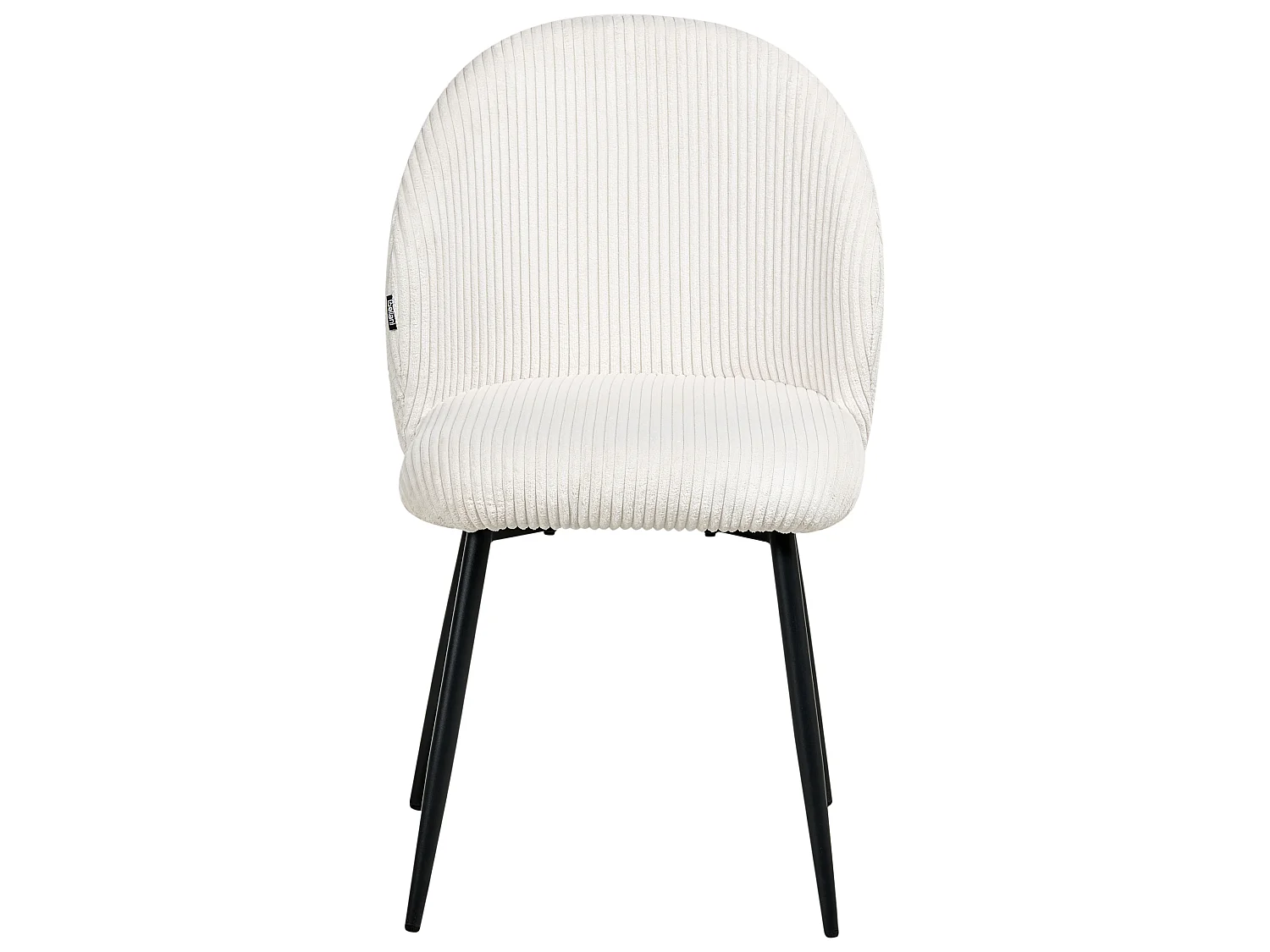 Set of 2 Dining Chairs ELOY Corduroy Off-White