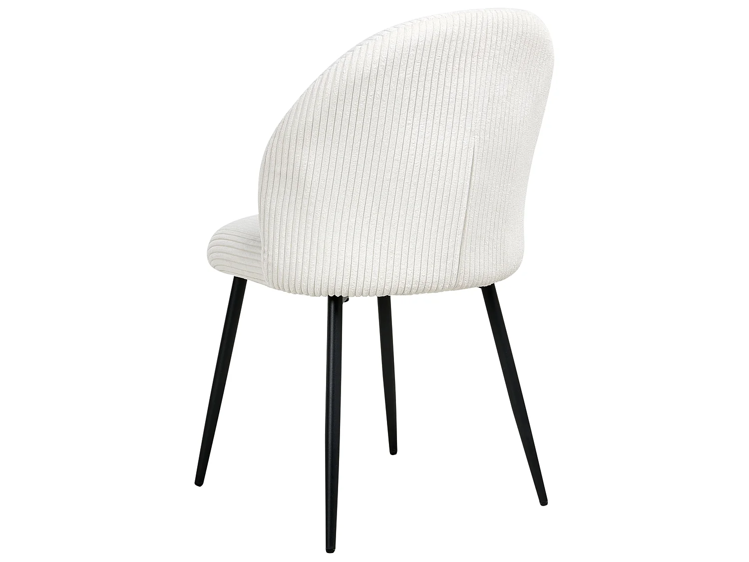 Set of 2 Dining Chairs ELOY Corduroy Off-White
