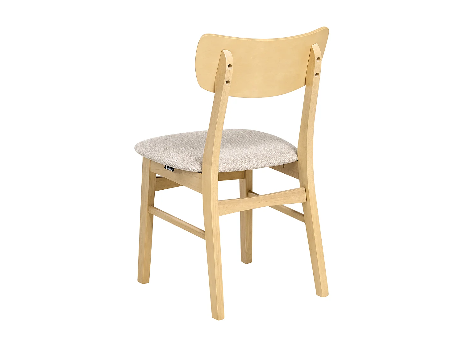 Lot de 2 chaises de salle à manger ANOKA Bois Marron clair/beige