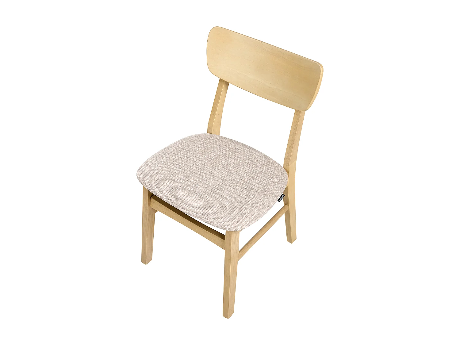 Lot de 2 chaises de salle à manger ANOKA Bois Marron clair/beige