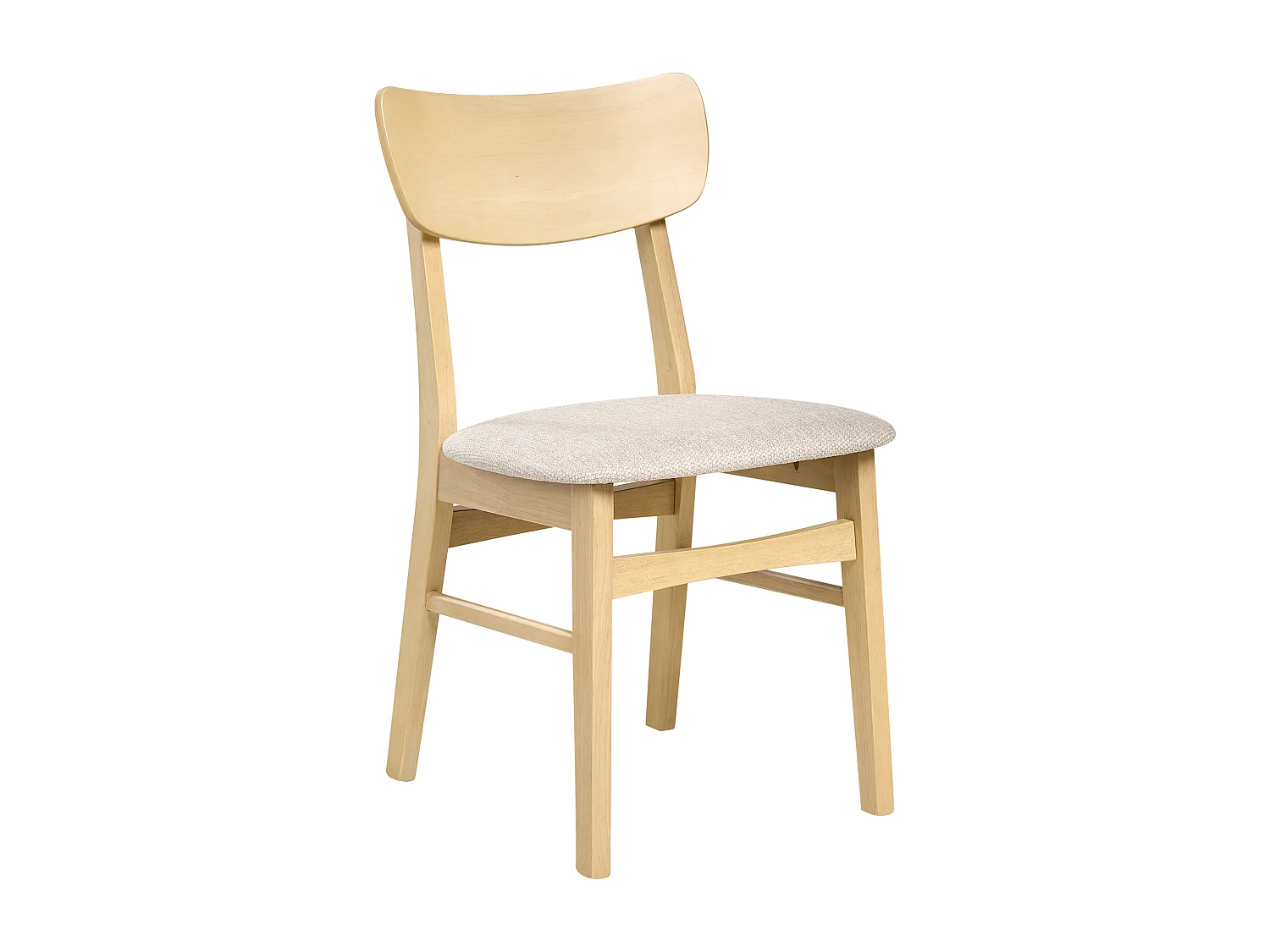 Lot de 2 chaises de salle à manger ANOKA Bois Marron clair/beige