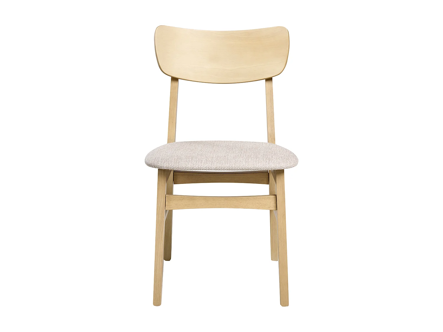 Lot de 2 chaises de salle à manger ANOKA Bois Marron clair/beige