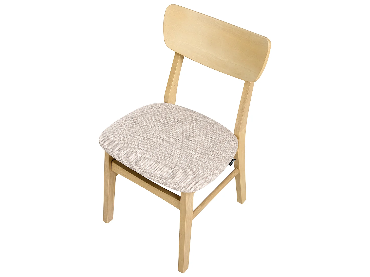 Set of 2 Dining Chairs ANOKA Wood Light Brown/ Beige