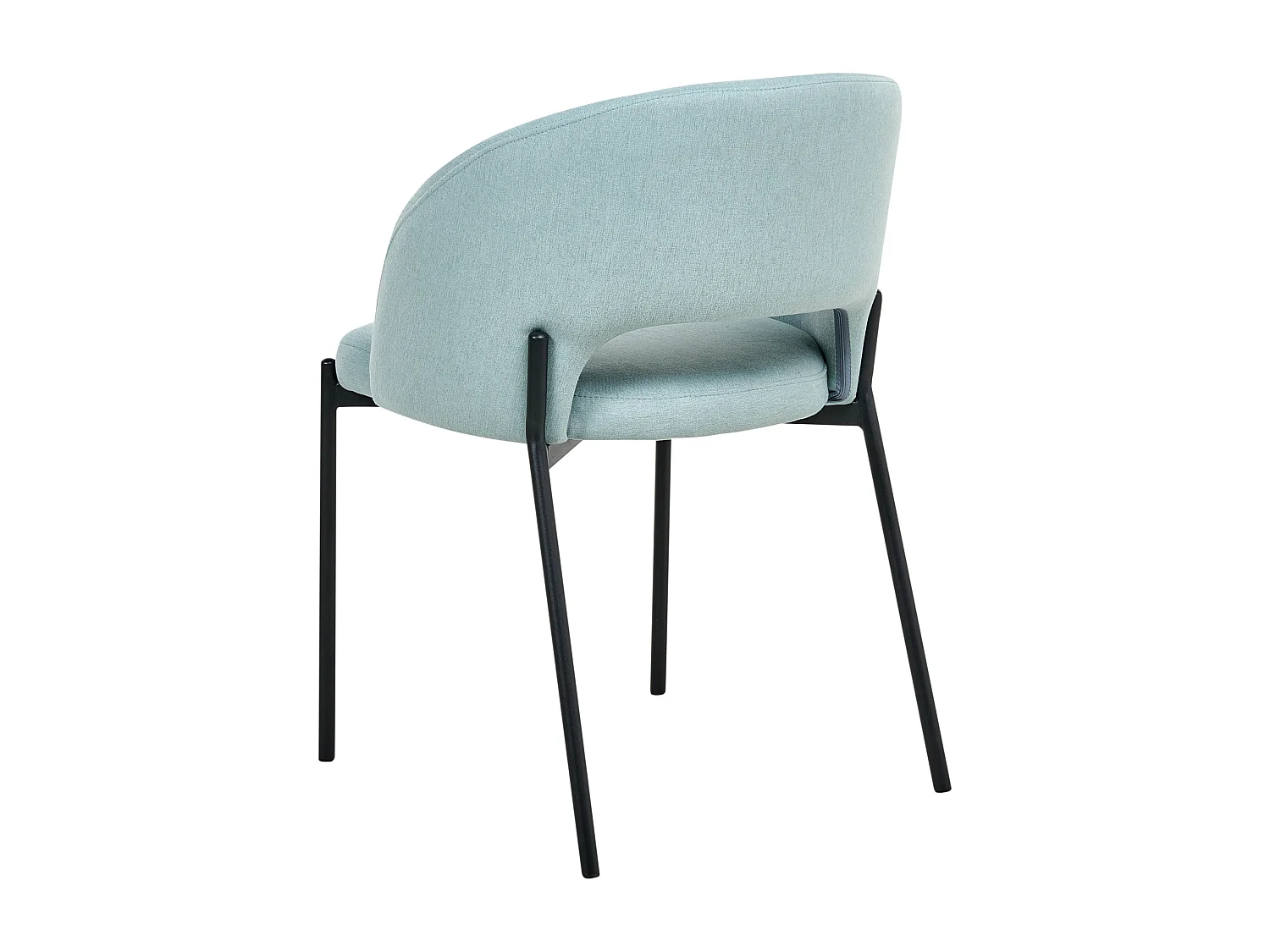 Lot de 2 chaises de salle à manger PENNY Tissu Bleu clair
