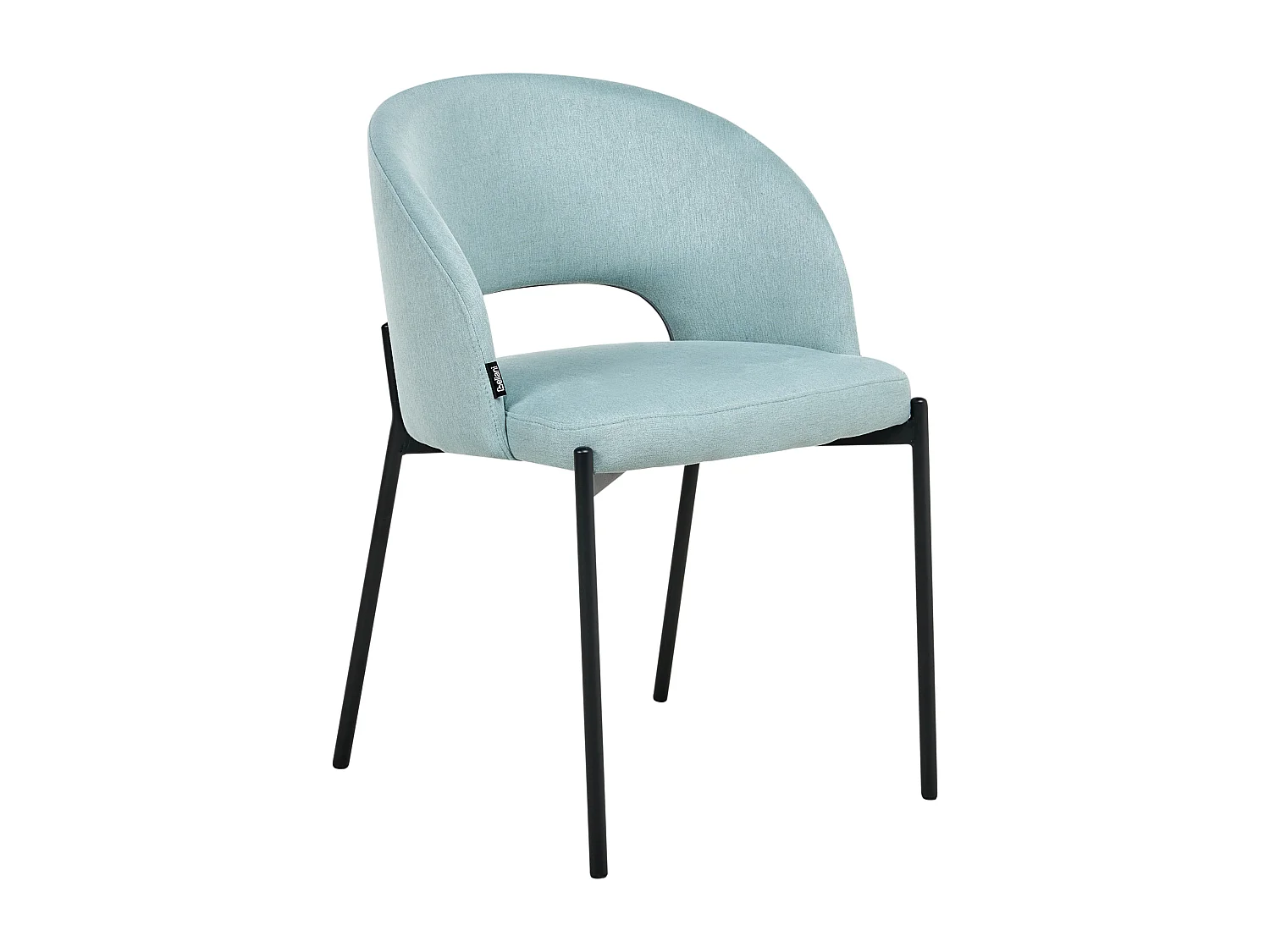 Lot de 2 chaises de salle à manger PENNY Tissu Bleu clair