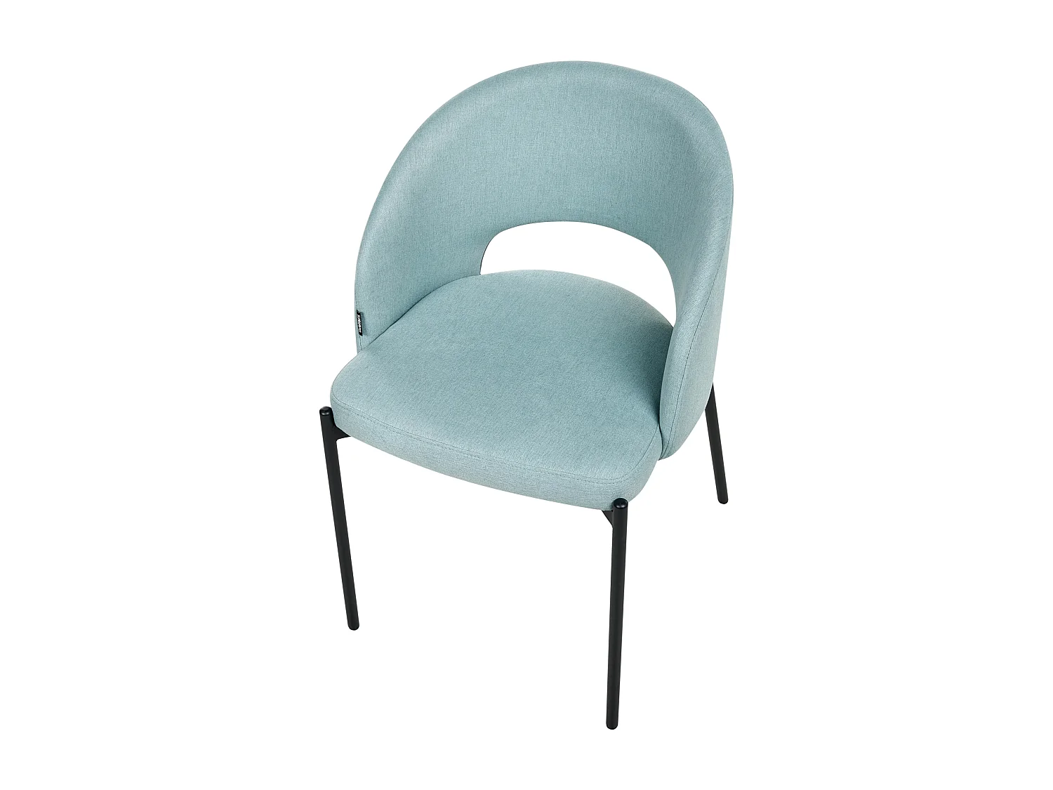 Lot de 2 chaises de salle à manger PENNY Tissu Bleu clair